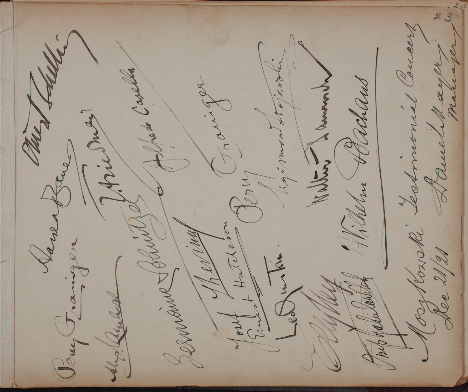 Louis Salter Autograph Album,  page 23, December 1921