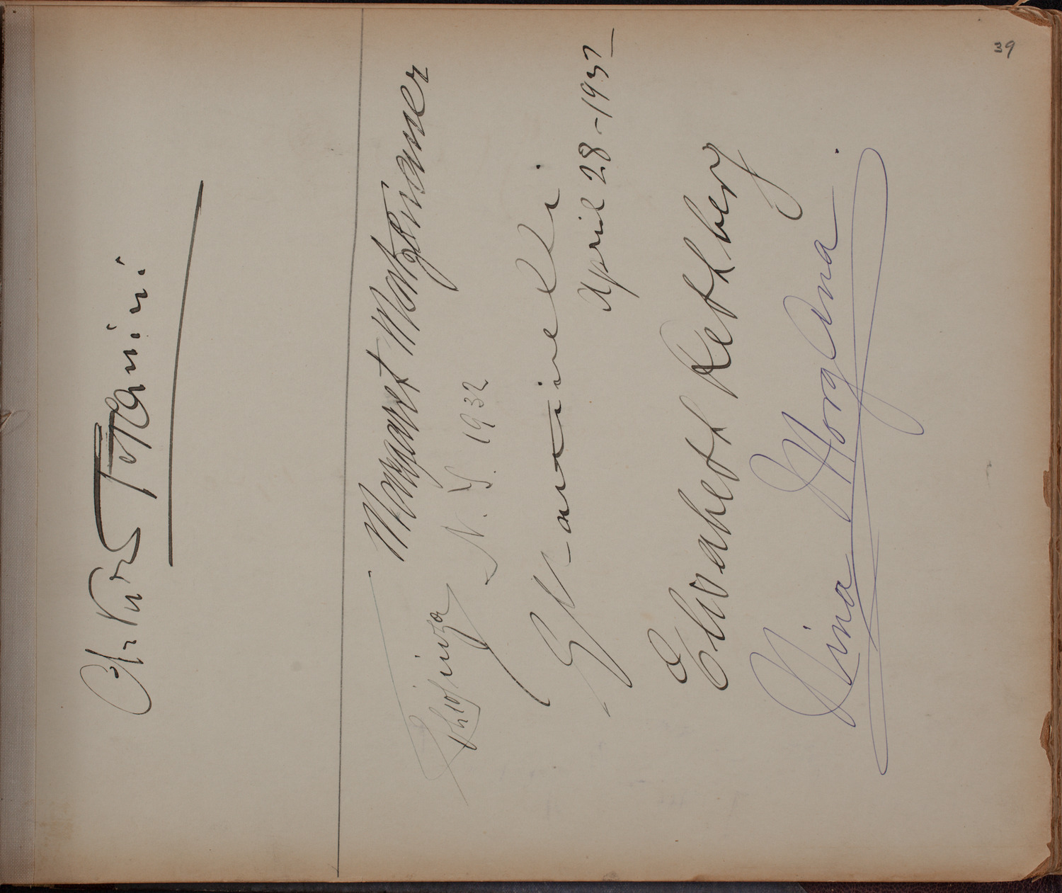 Louis Salter Autograph Album, page 39: 1932