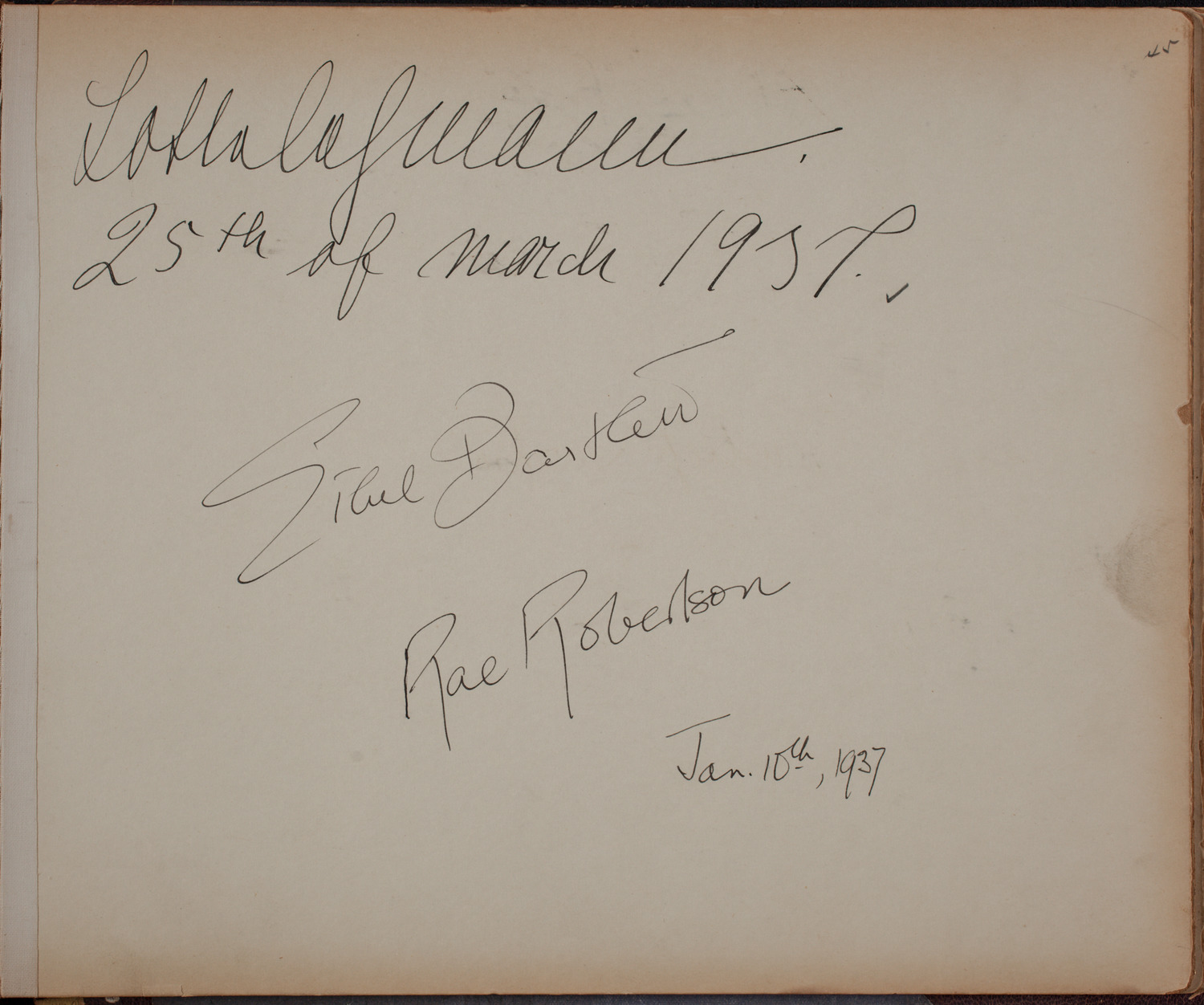 Louis Salter Autograph Album, page 45: January - March, 1937