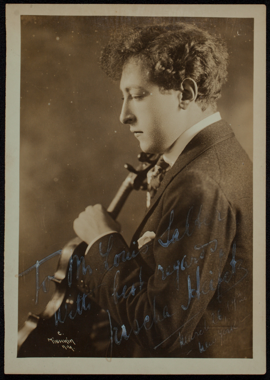 Jascha Heifetz, March 1920