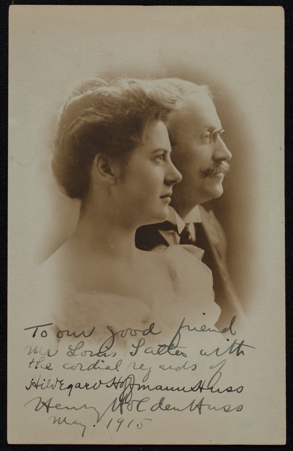 Hildegard and Henry Holden Huss, May 1915