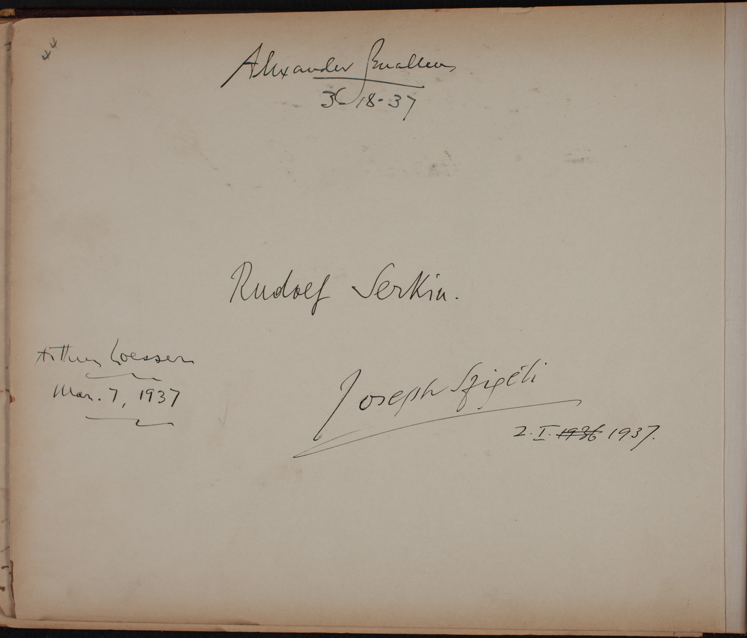 Louis Salter Autograph Album, page 44: February - March, 1937