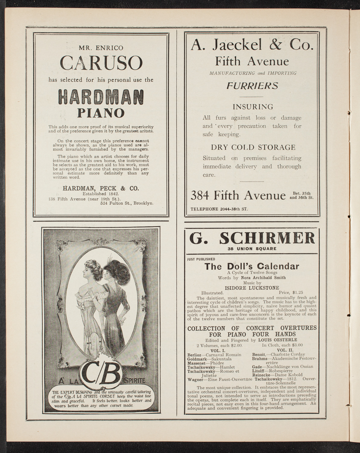 Oratorio Society of New York, March 20, 1909, program page 8