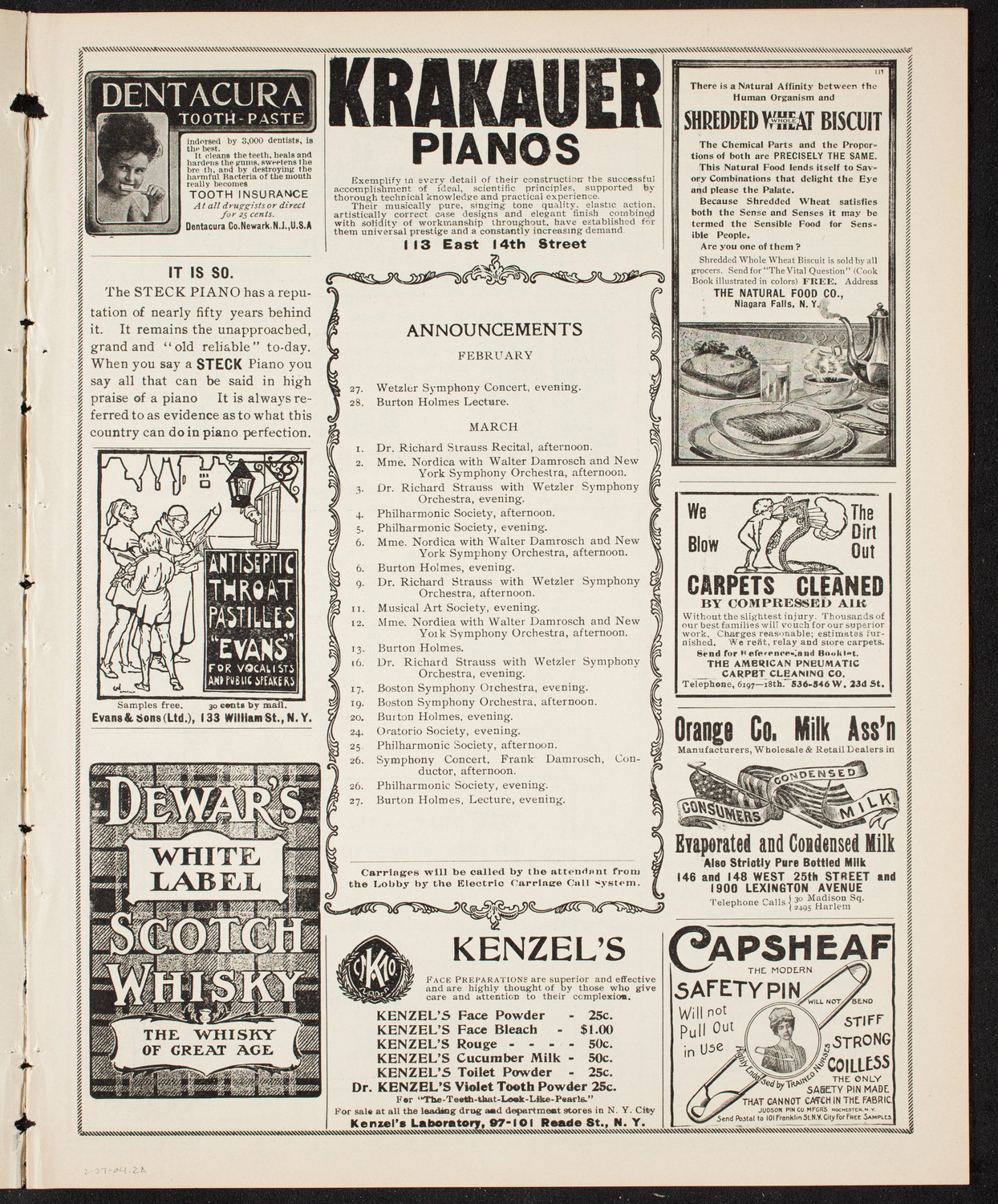 Symphony Concert for Young People, February 27, 1904, program page 3