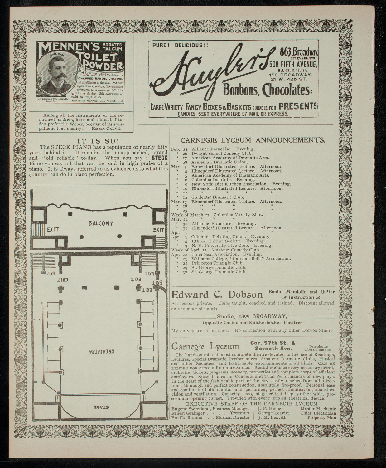 Soirée de l'Alliance Française, February 24, 1903, program page 4