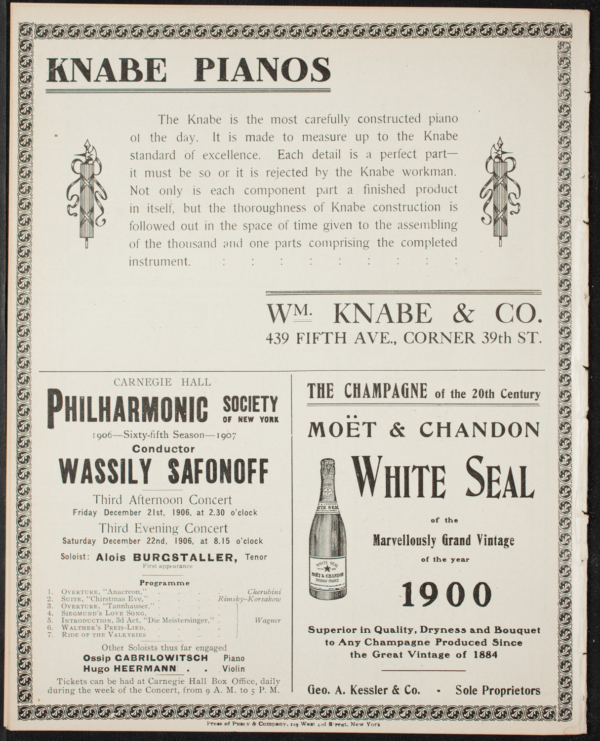 Elmendorf Lecture: Northern Italy, December 2, 1906, program page 12