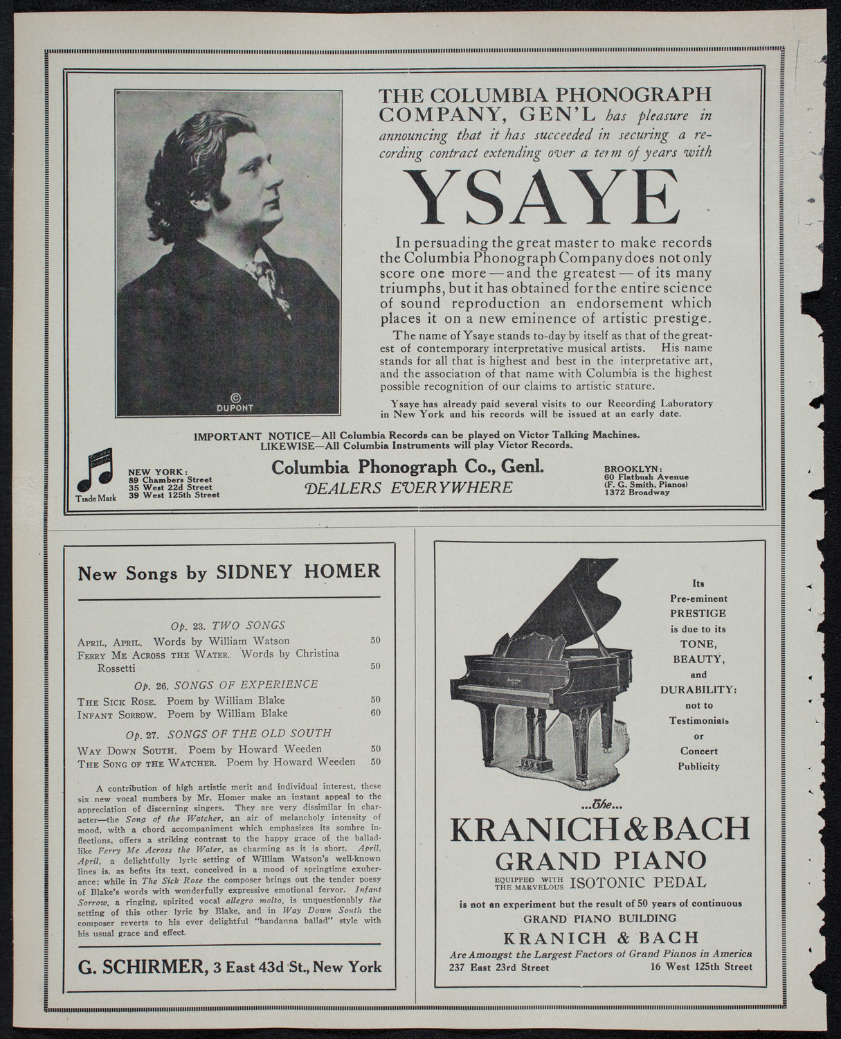 Boston Symphony Orchestra, January 11, 1913, program page 6