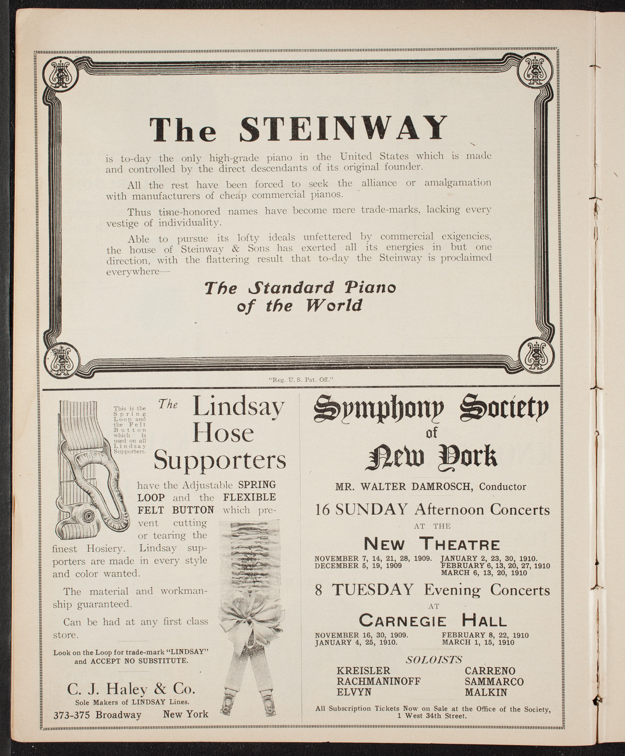 Lecture by R.G. Knowles, October 17, 1909, program page 4