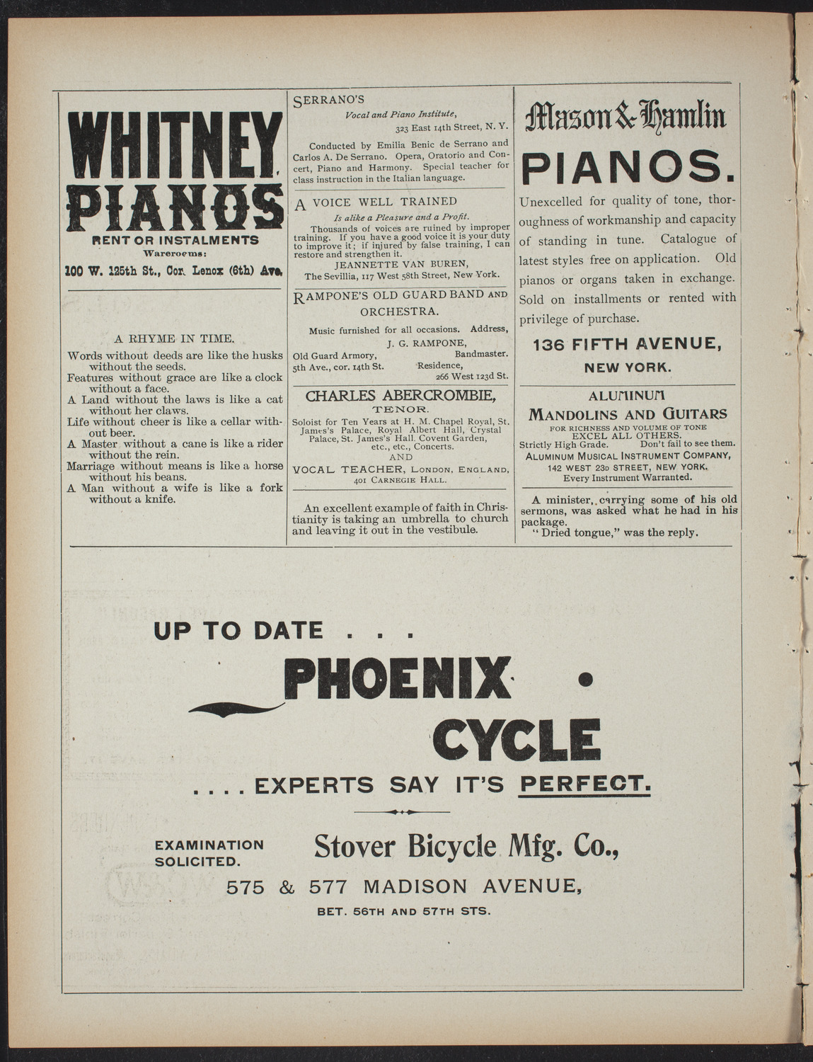 The Elkwood Club, March 1, 1897, program page 2