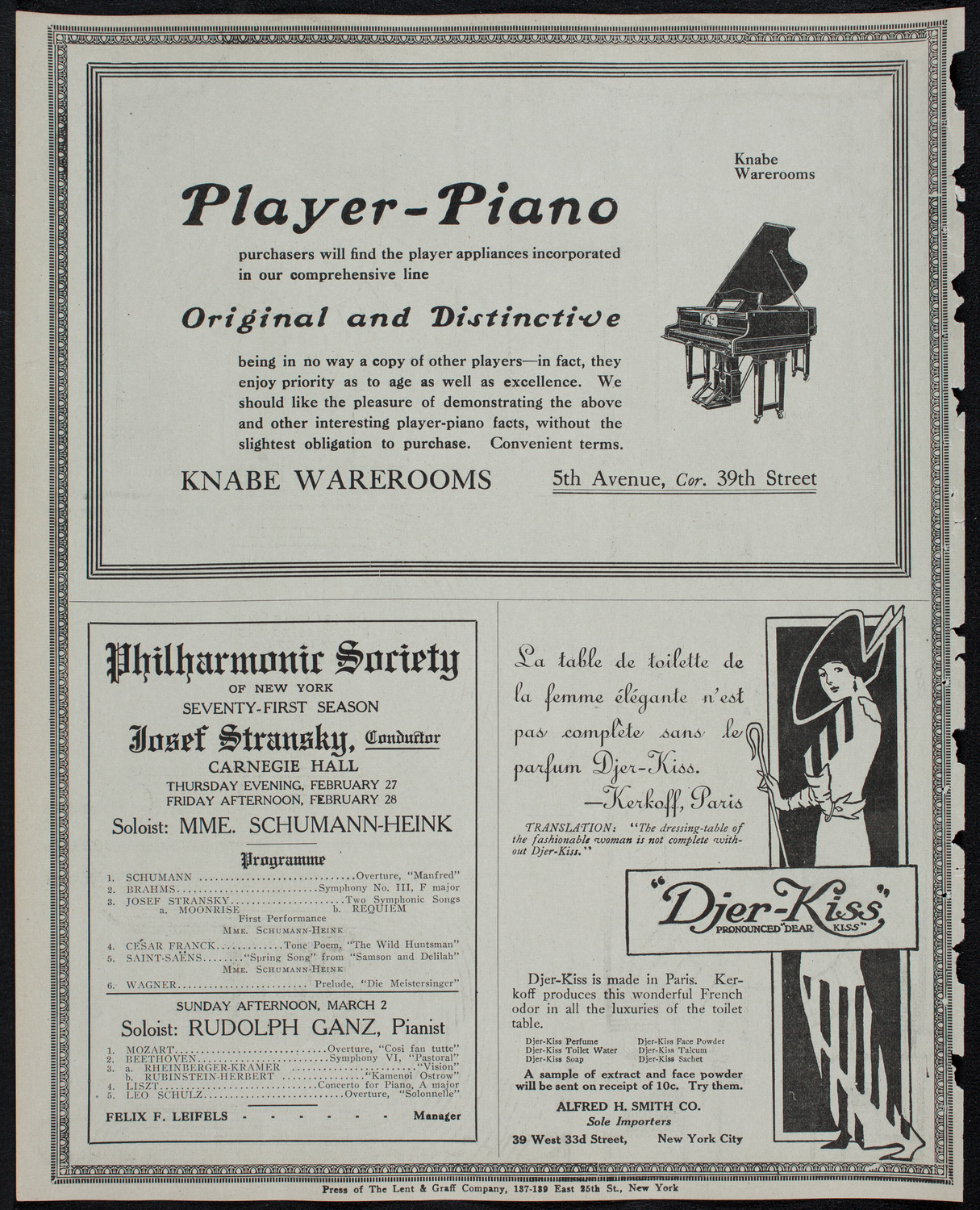 New York Philharmonic, February 23, 1913, program page 12