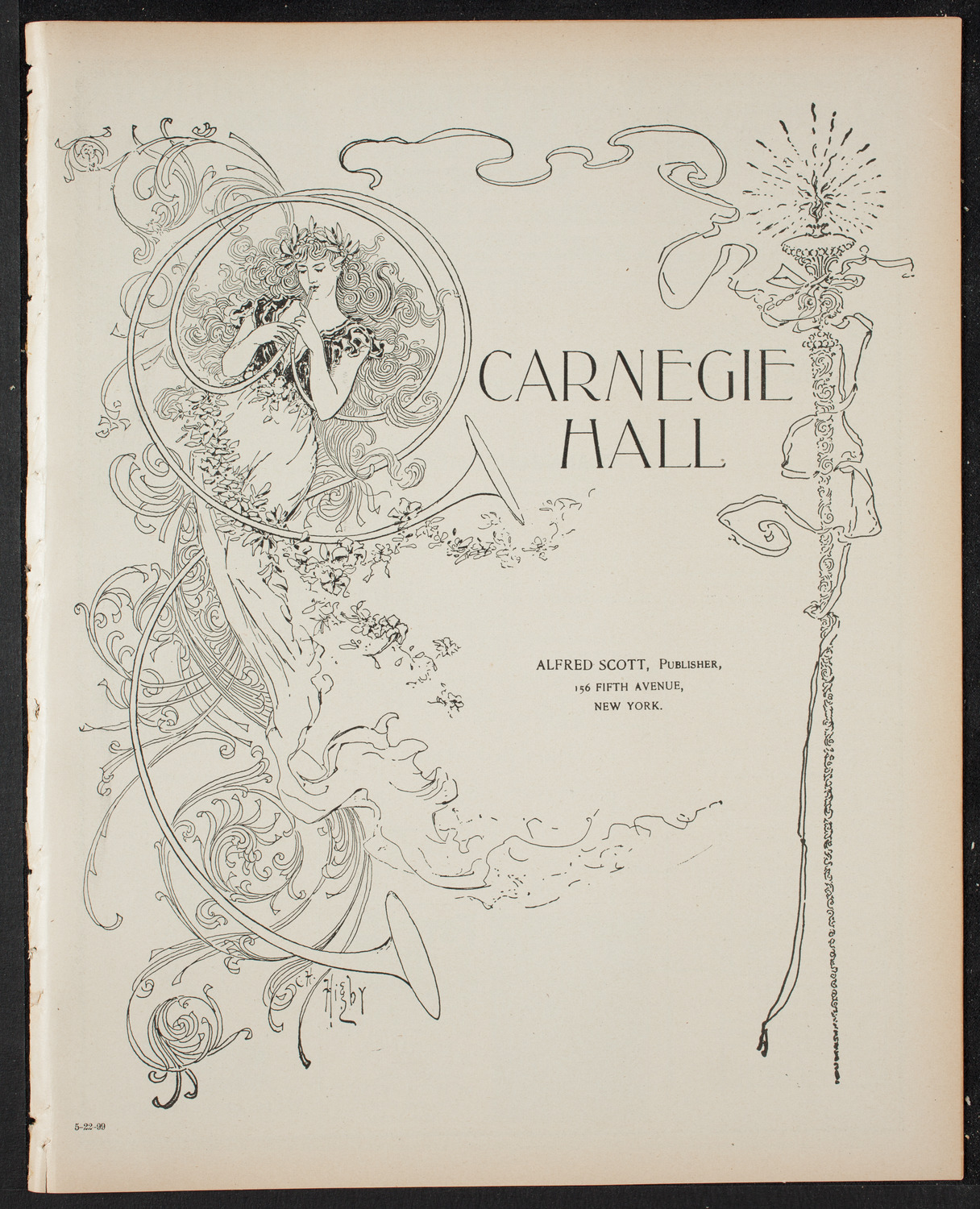 Emil Sauer, Piano, May 22, 1899, program page 1