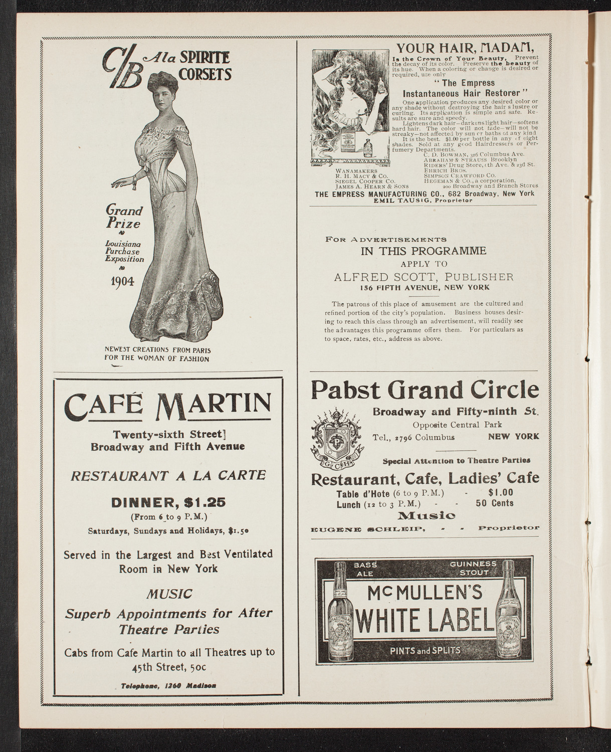 People's Symphony Concert, April 14, 1905, program page 8