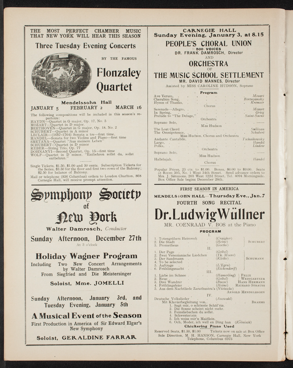 Symphony Concert for Young People, December 19, 1908, program page 10