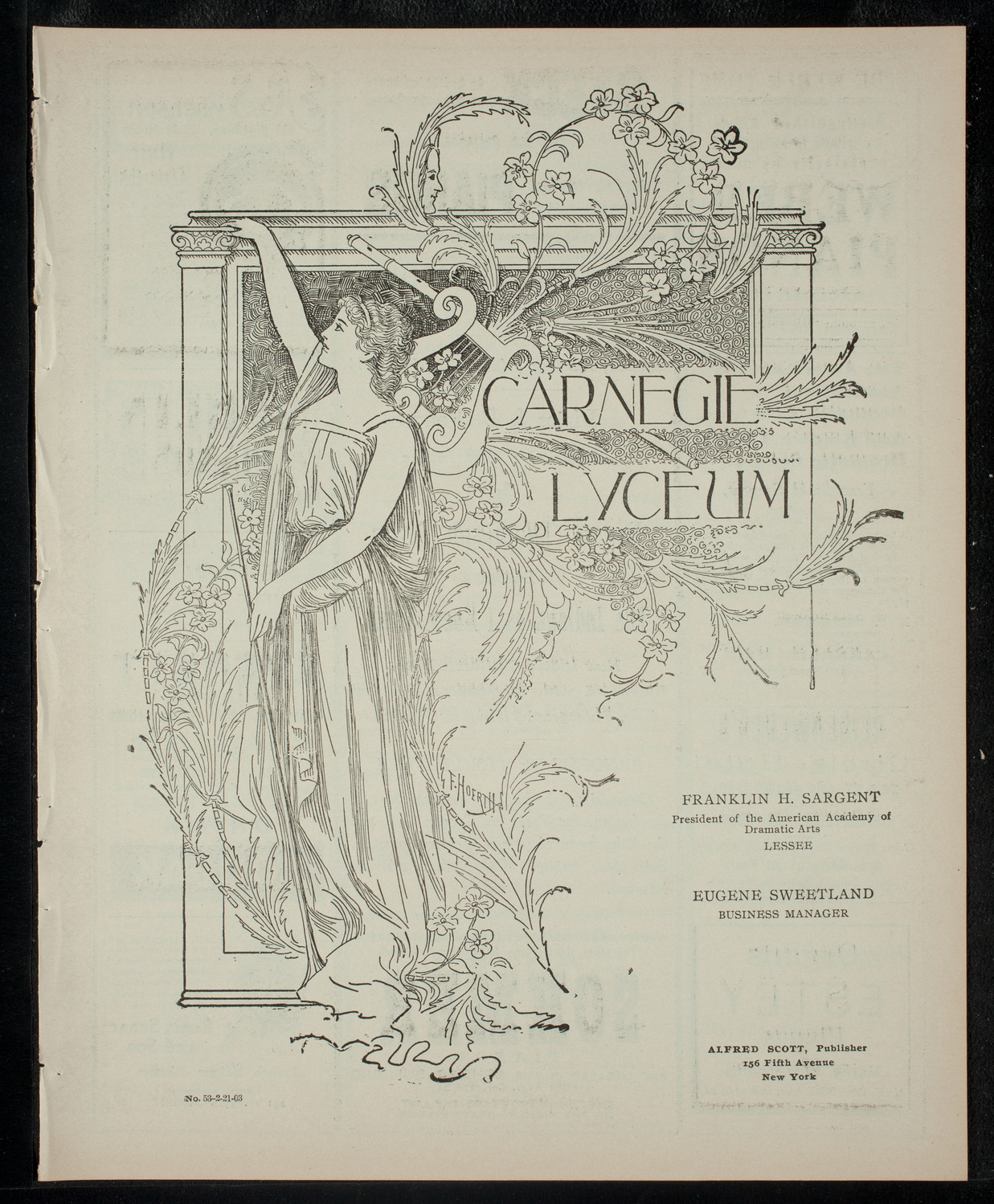 Lecture by Ernest Thompson Seton, February 21, 1903, program page 1