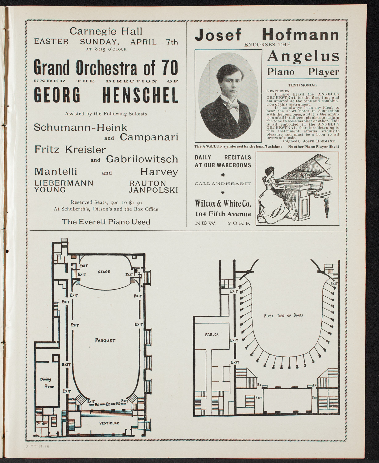 David Bispham, Baritone, March 24, 1901, program page 7