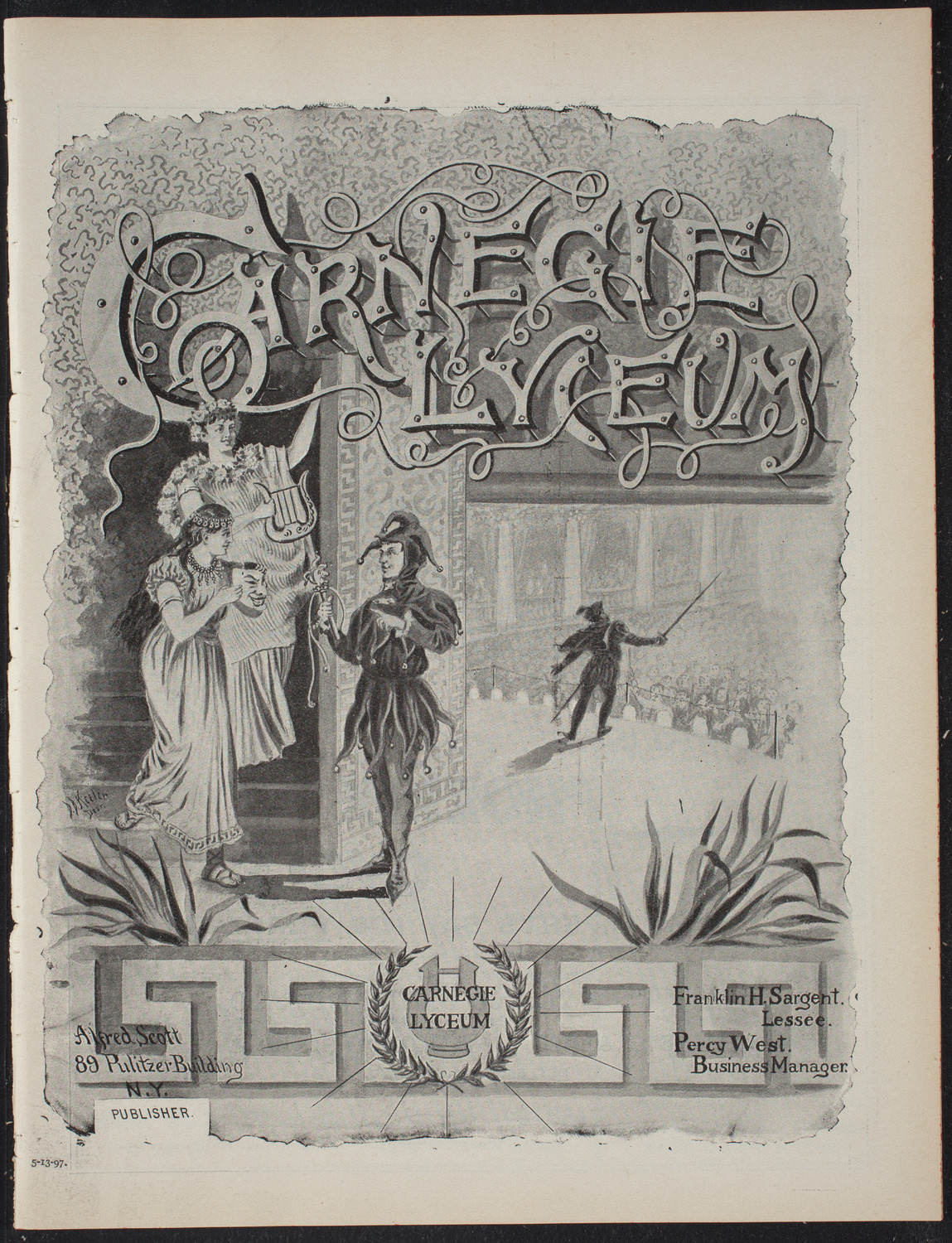 Concert by H.R. Humphries, May 13, 1897, program page 1