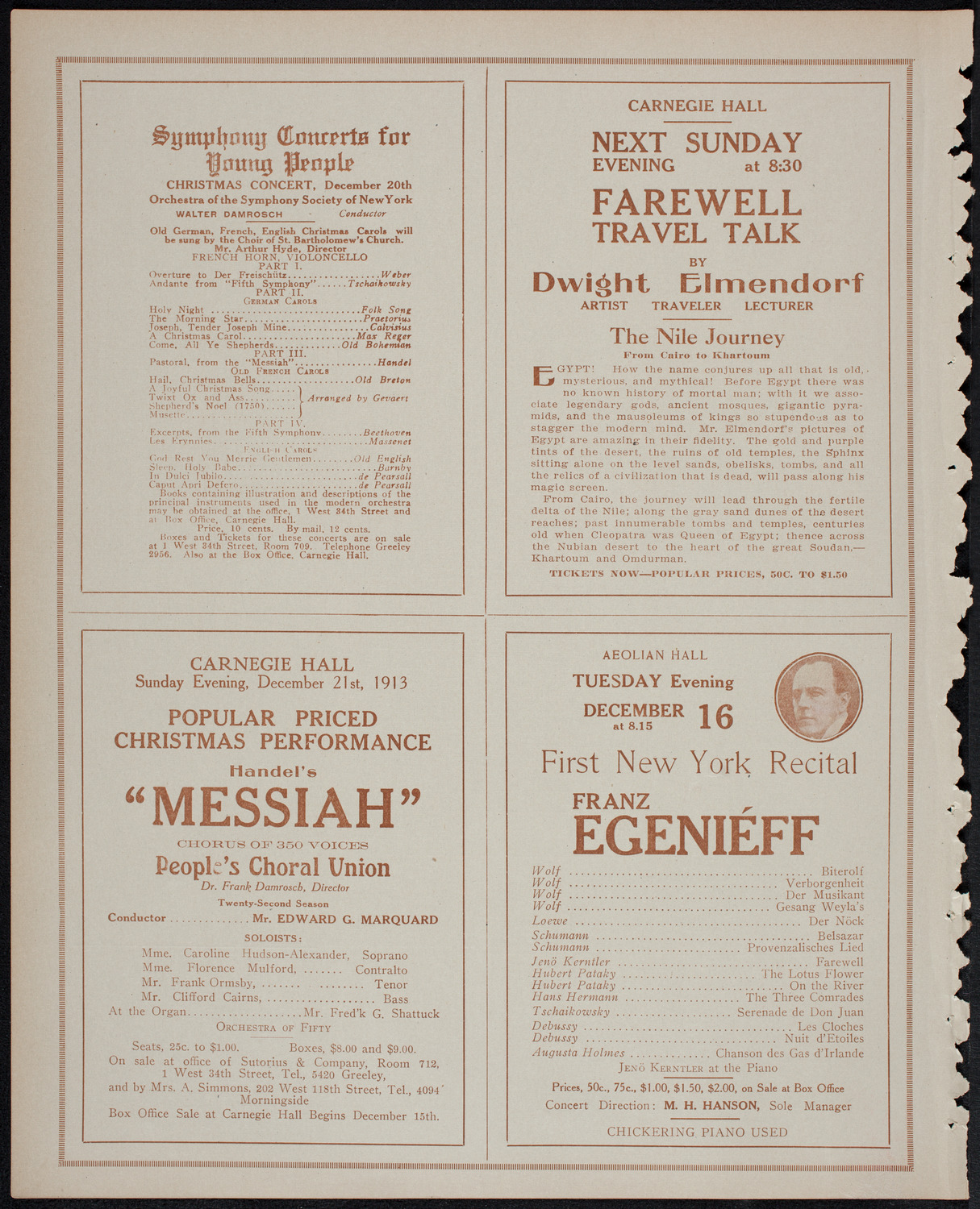 People's Symphony Concert, December 14, 1913, program page 10