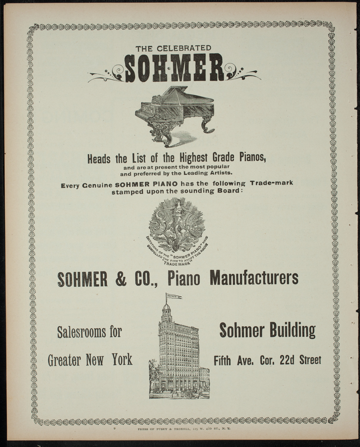 Powers-Arnold Wednesday Morning Musicale, March 22, 1899, program page 8