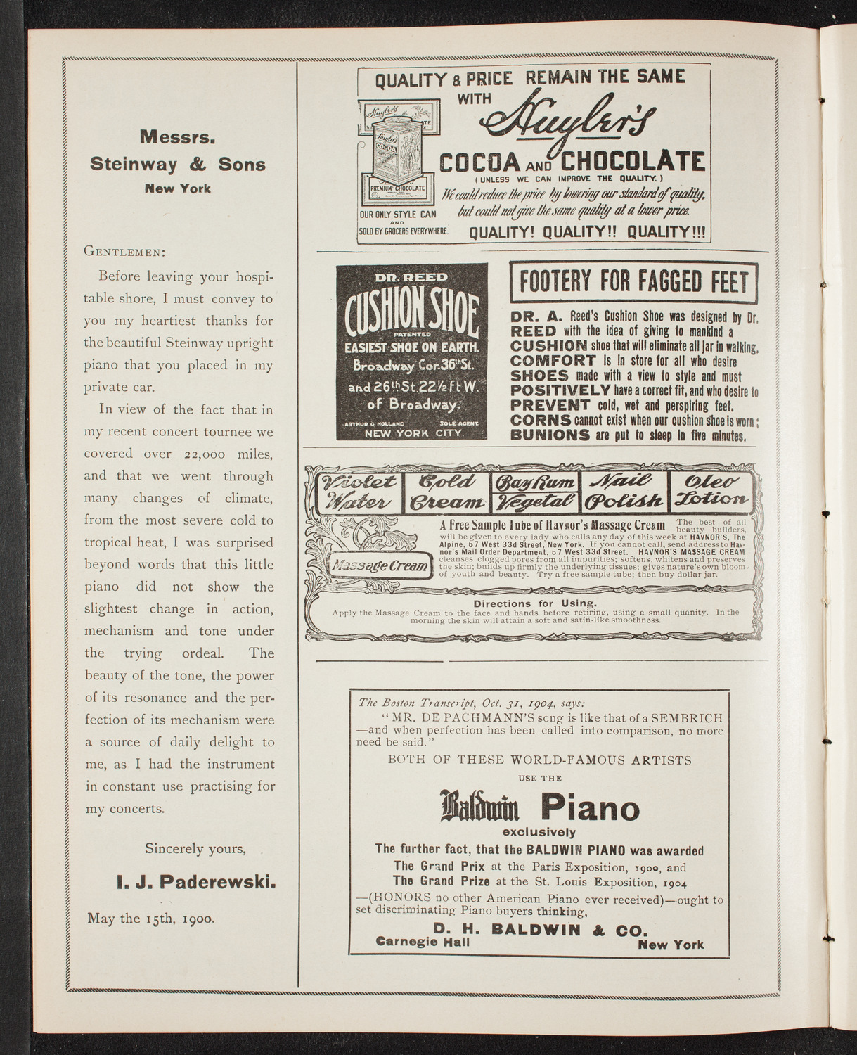 United German Singing Societies of New York, May 7, 1905, program page 4