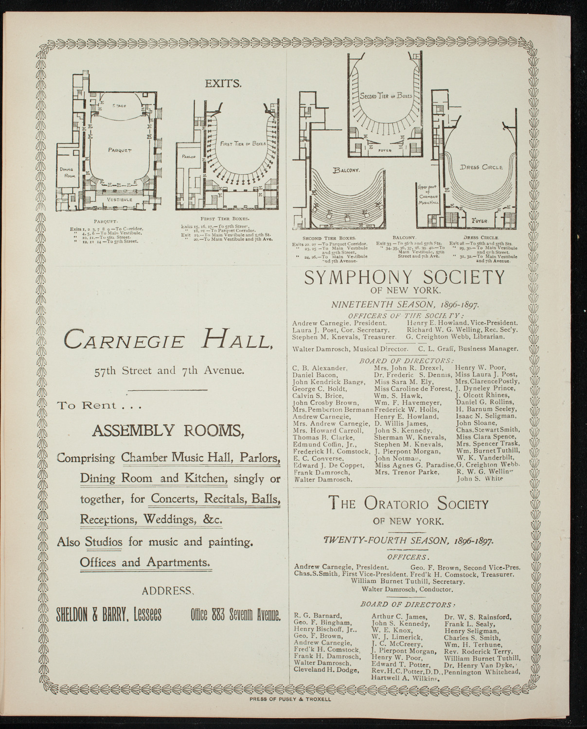 Illustrated Lecture: Evolution of the Earth, March 29, 1897, program page 8