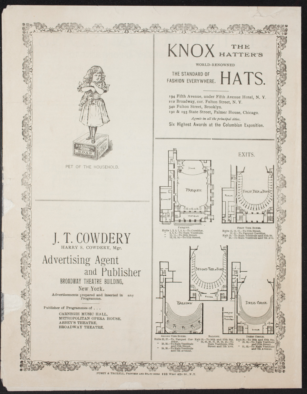 New York Philharmonic, February 8, 1896, program page 4