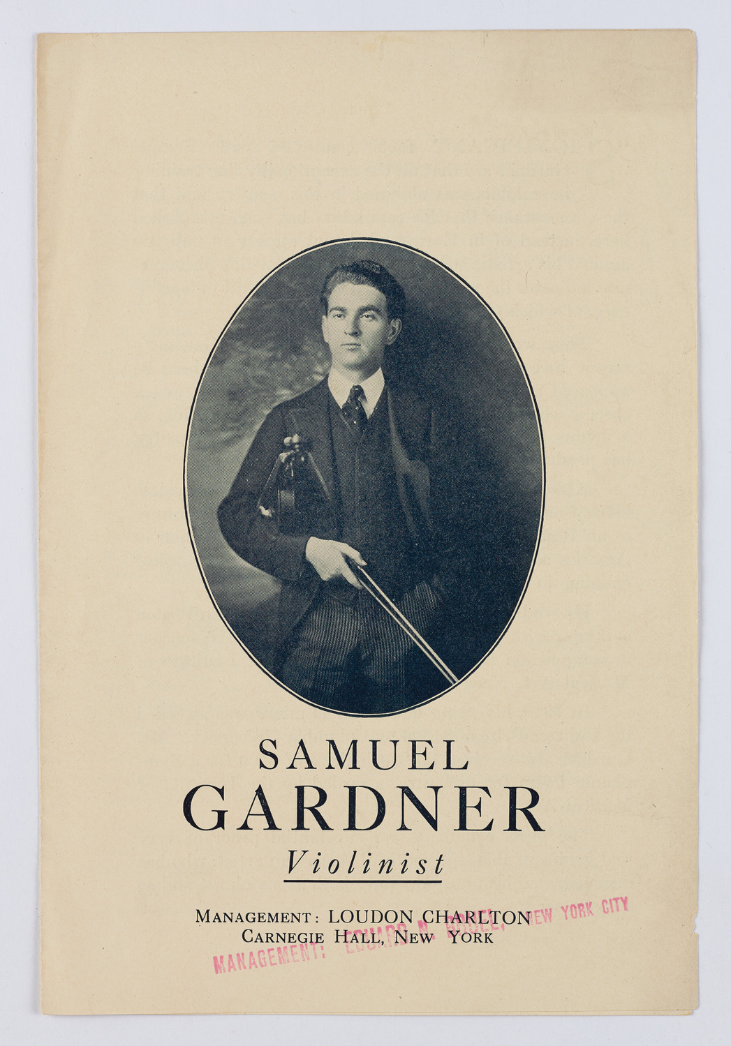 Samuel Gardner, 1919