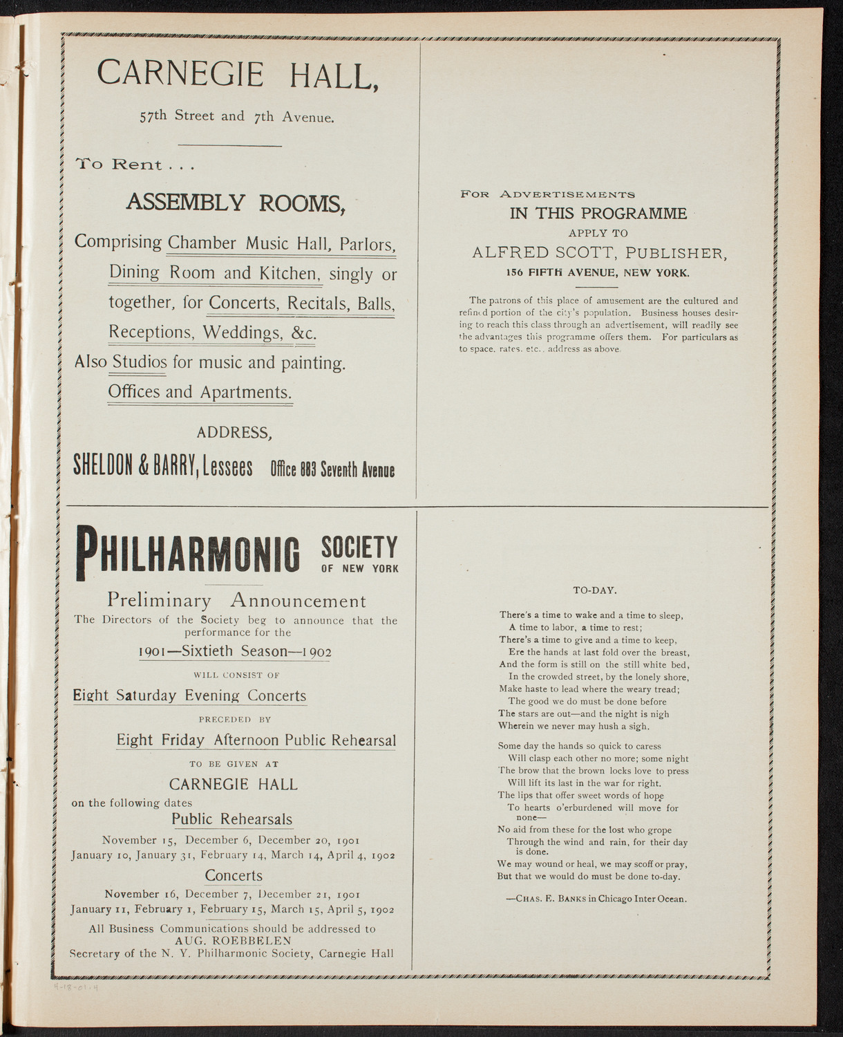 Meeting: Mass Meeting of the Democrats of New York, April 18, 1901, program page 7