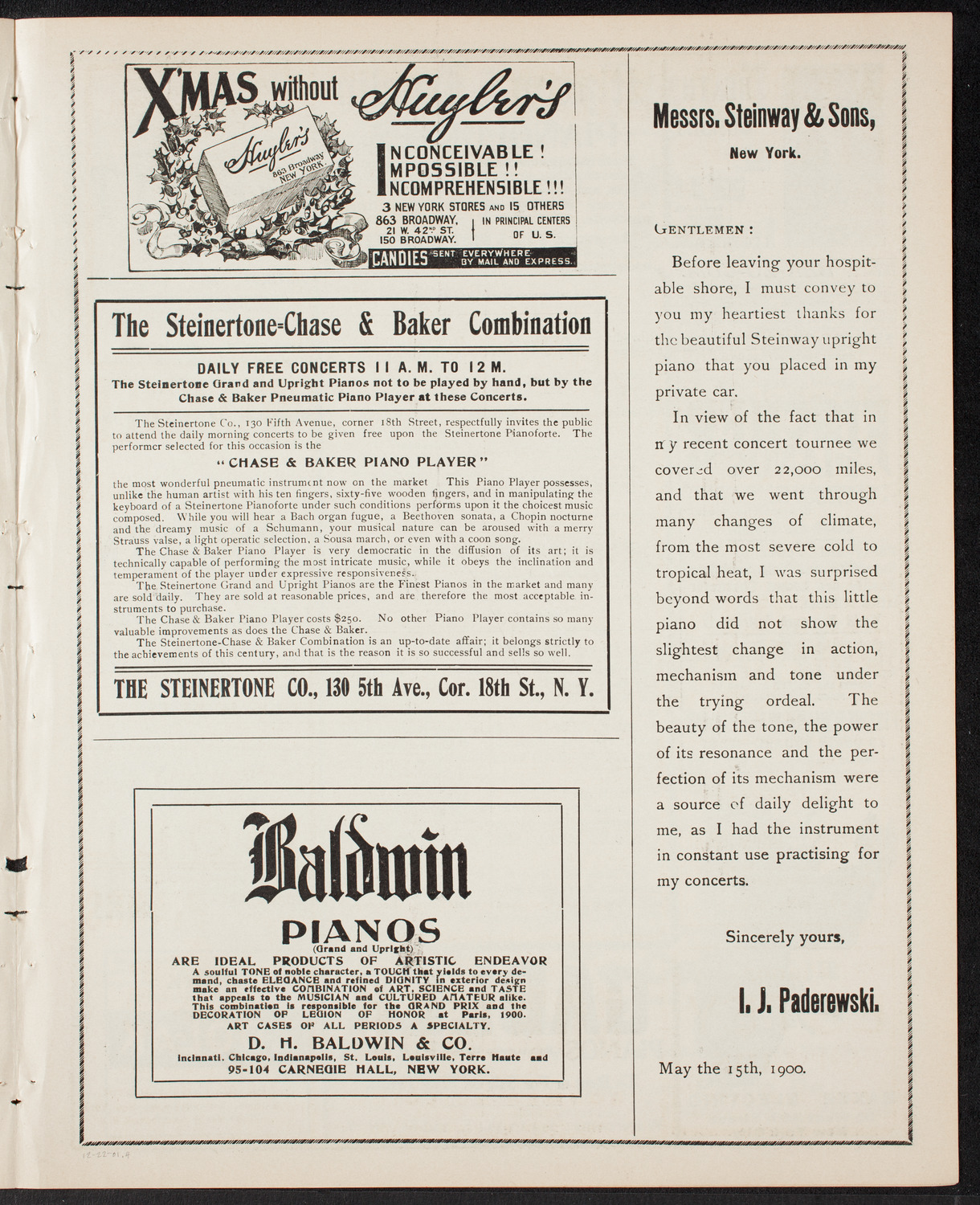 New York Festival Chorus, December 22, 1901, program page 7