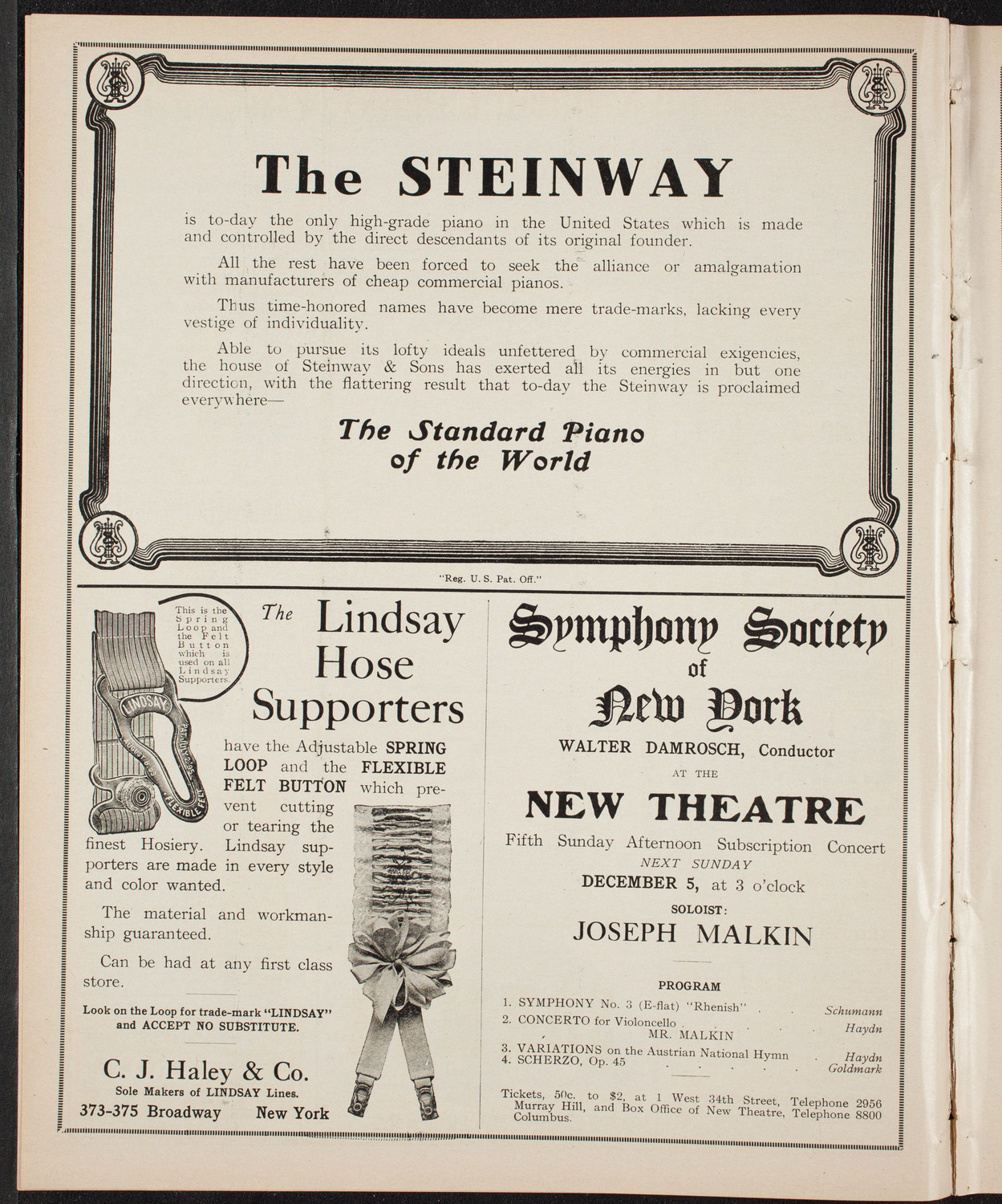 Pepito Arriola, Piano, December 3, 1909, program page 4