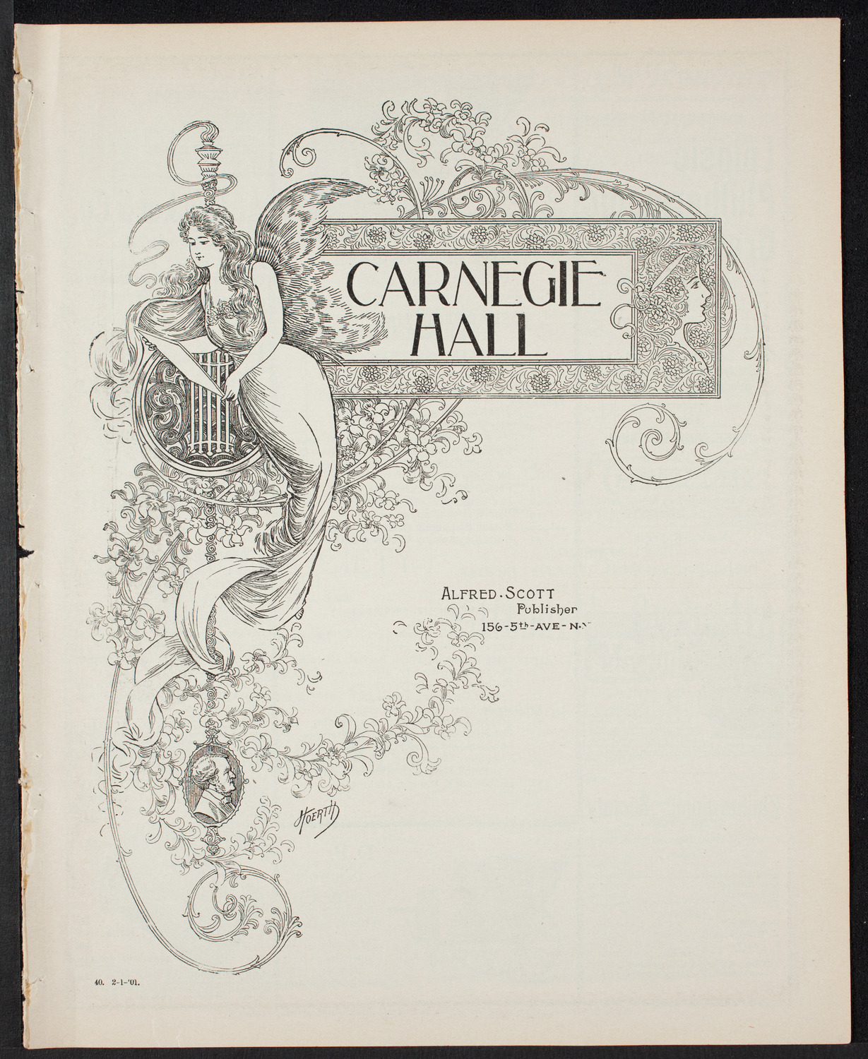 New York Philharmonic, February 1, 1901, program page 1