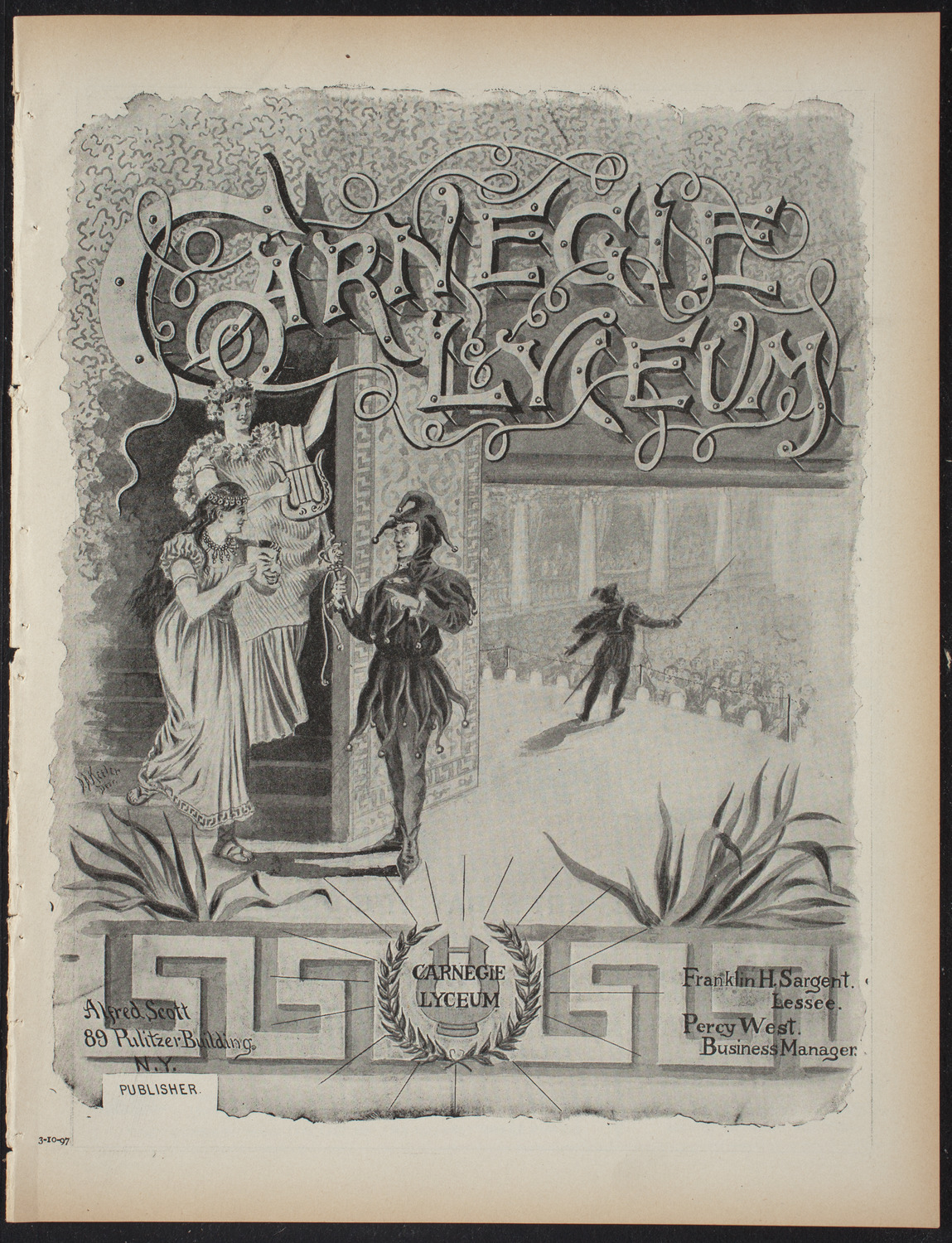 Lecture Series: Sociology in its Practical Aspects, March 10, 1897, program page 1