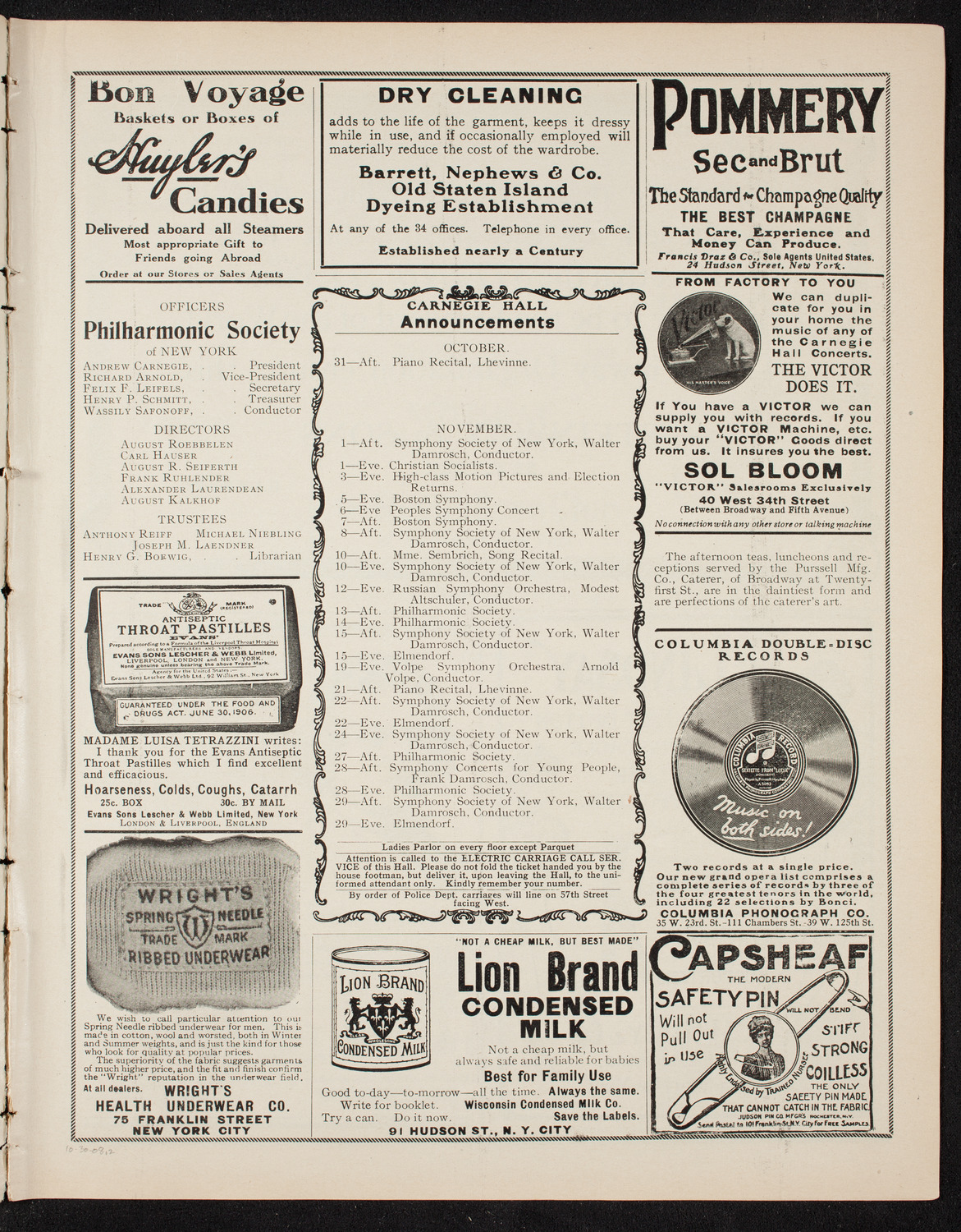 Benefit: National Republican College League, October 30, 1908, program page 3