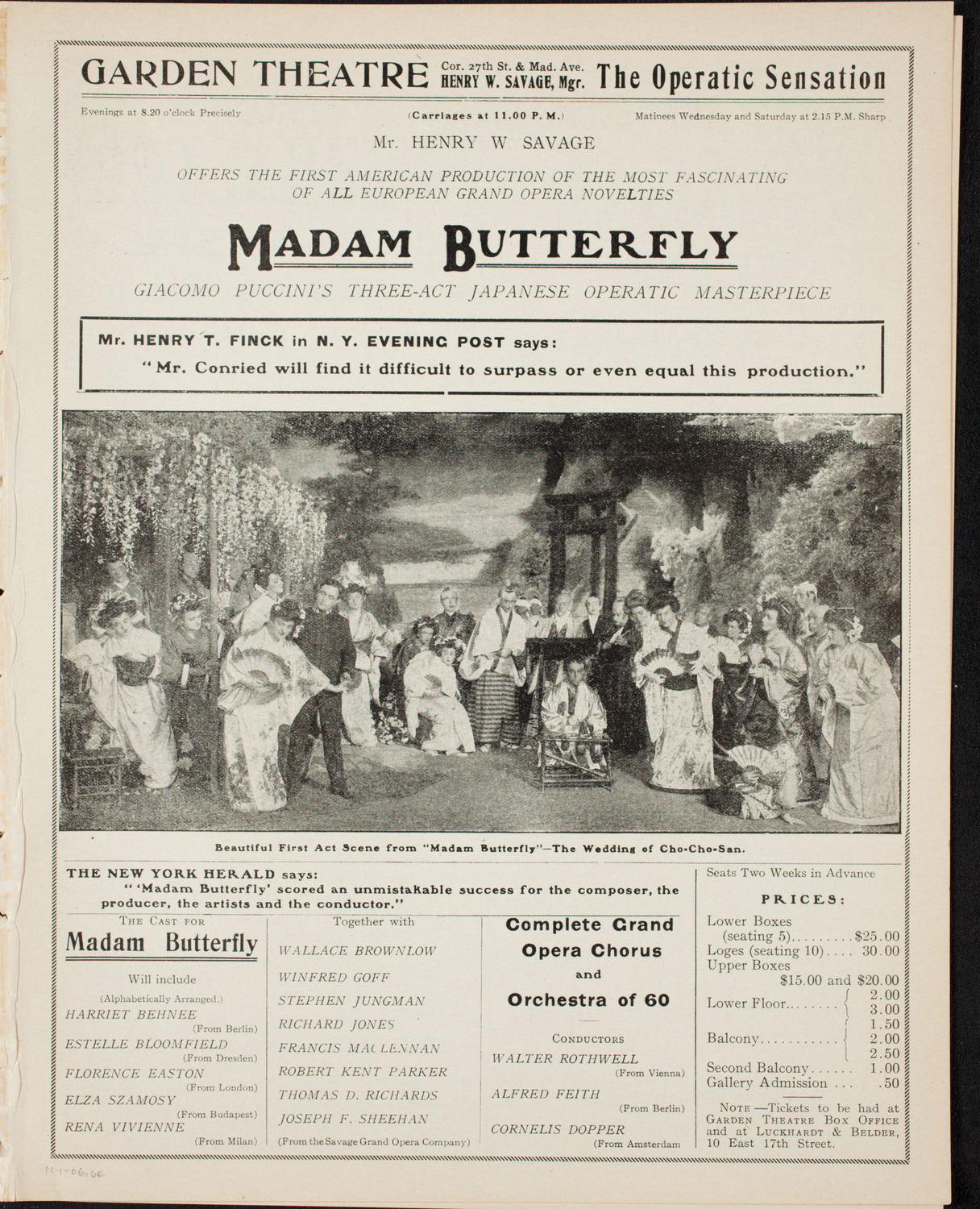 New York Philharmonic, December 1, 1906, program page 11