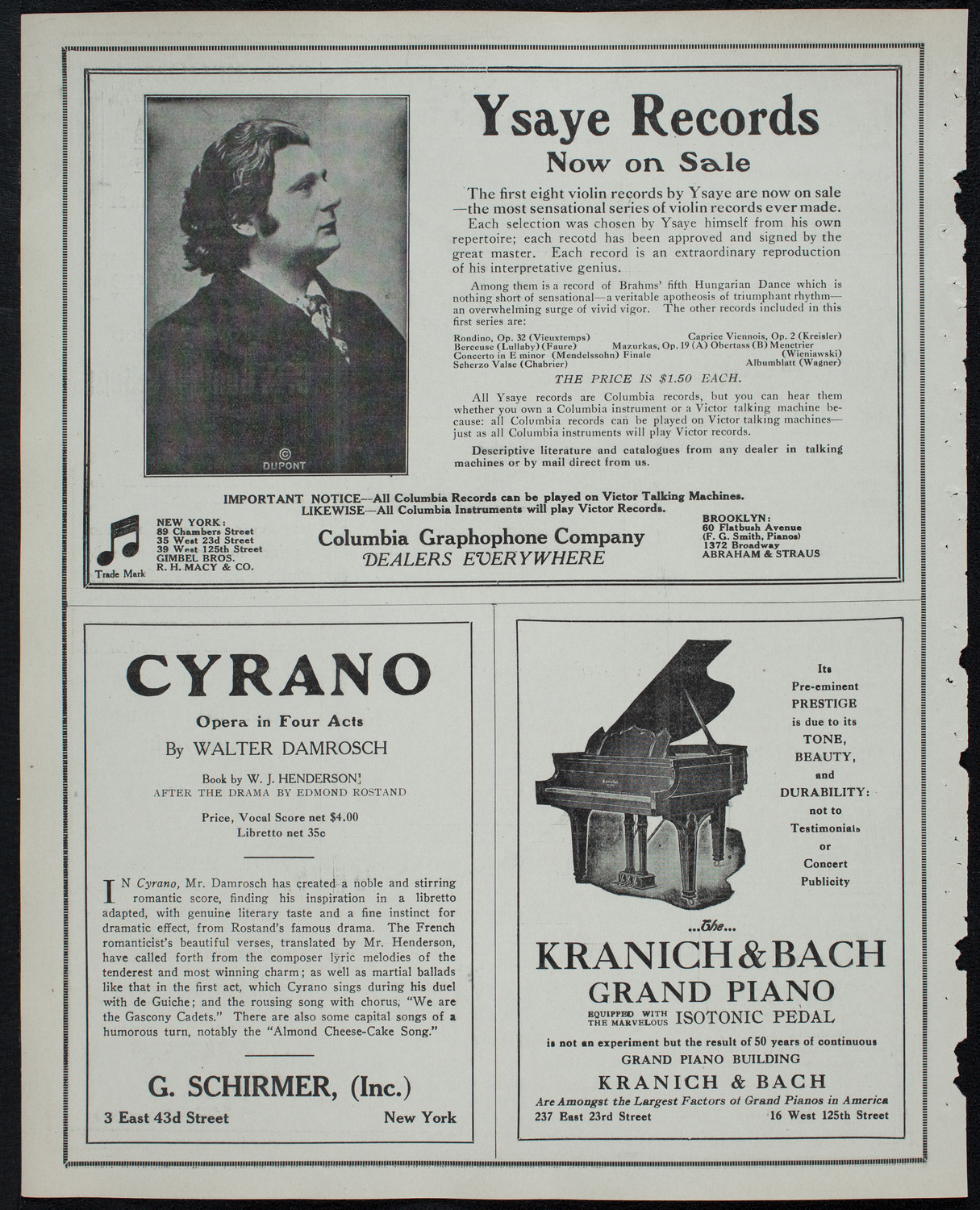 New York Philharmonic, March 6, 1913, program page 6