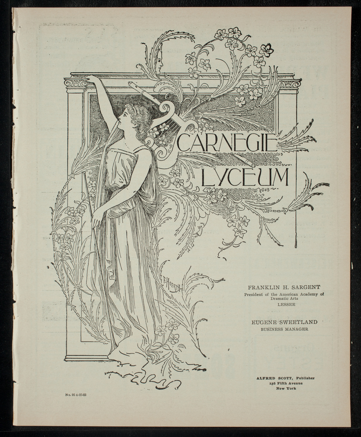 American Academy of Dramatic Arts, April 22, 1903, program page 1