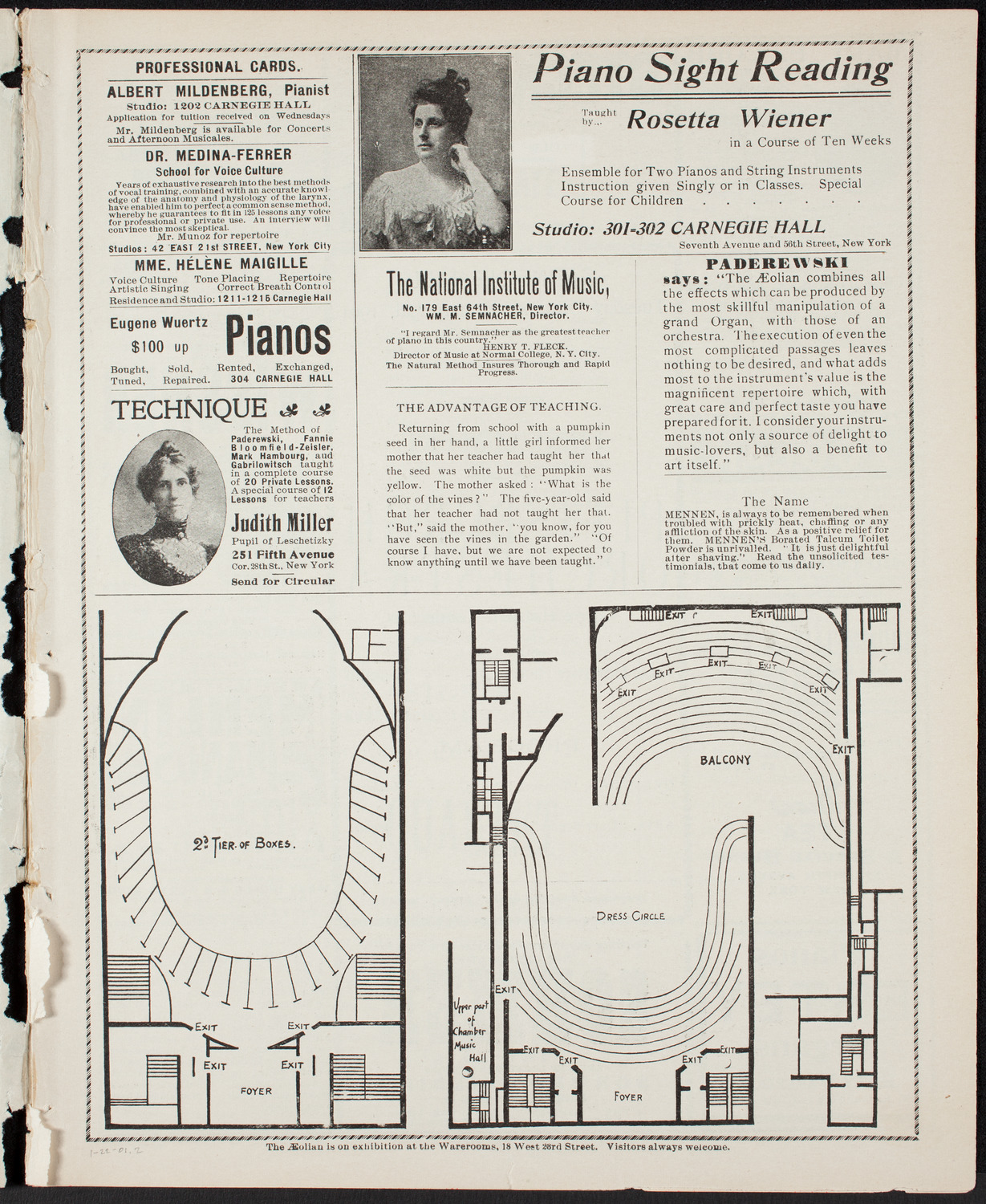 Pittsburgh Symphony Orchestra, January 22, 1901, program page 3