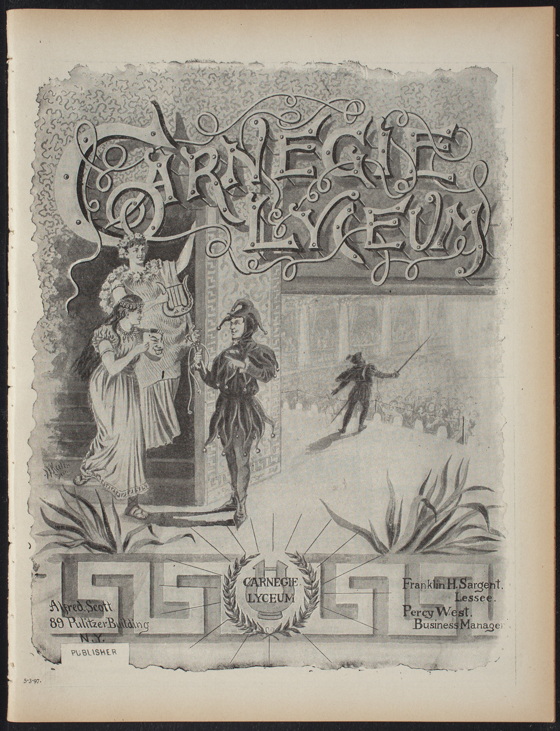 Benefit for the Cubans Deported to Ceuta, May 3, 1897, program page 1