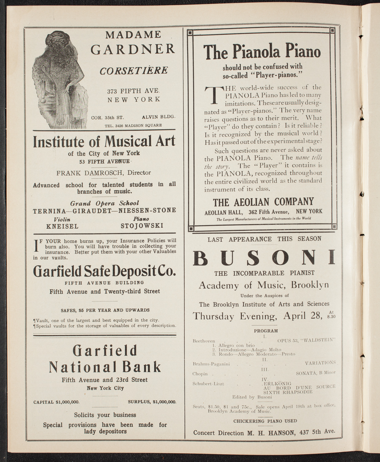 Gaelic Society: Feis Ceoil Agus Seanachas, April 24, 1910, program page 6