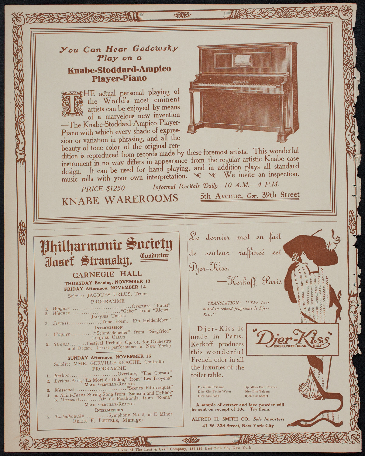 Corinne Rider-Kelsey, Soprano, November 2, 1913, program page 12