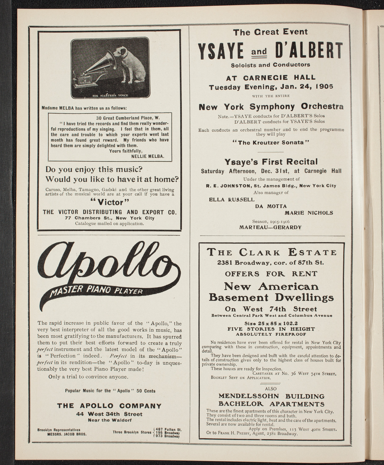 Benefit: St. Mark's Hospital, November 26, 1904, program page 2