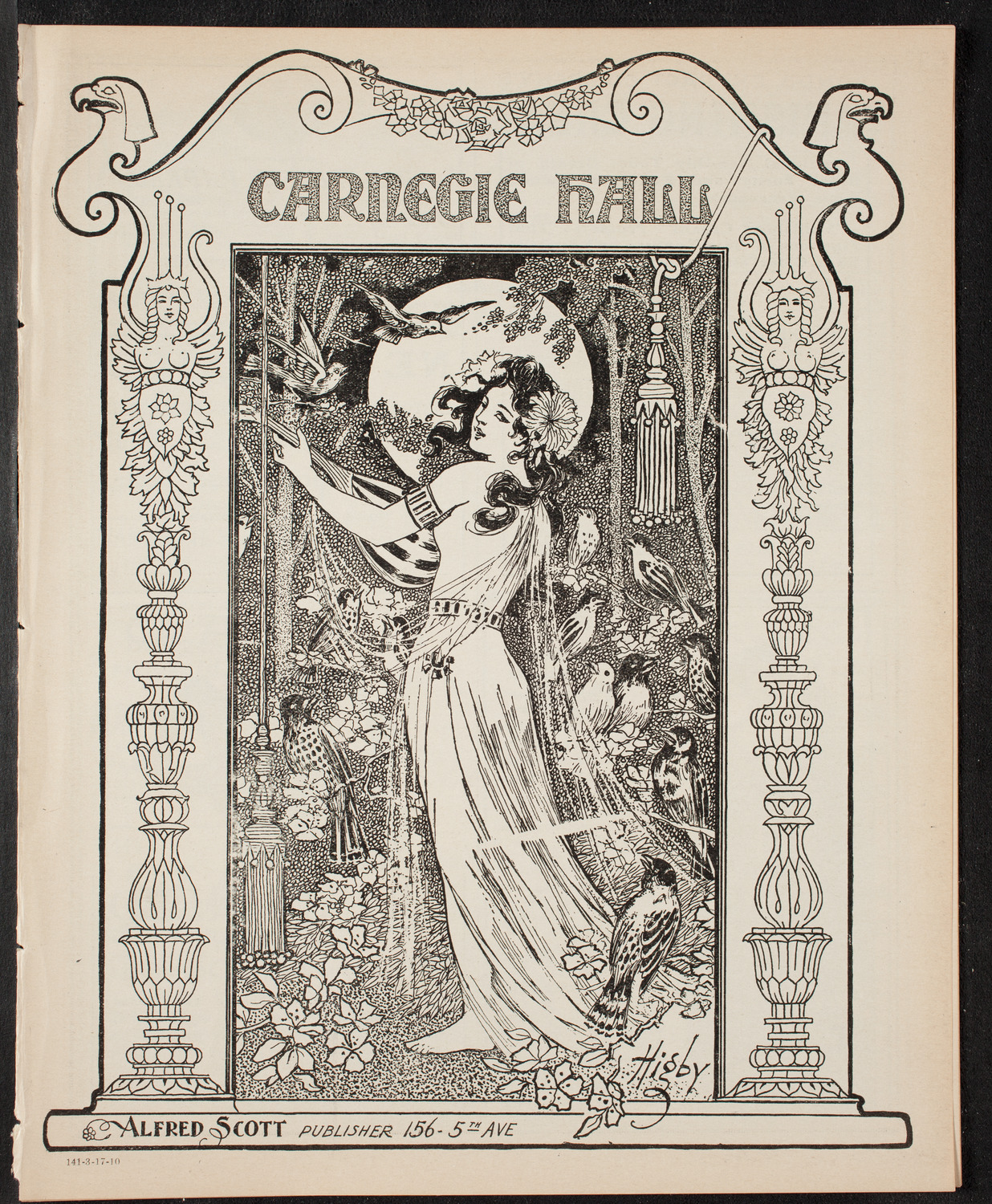 Musical Art Society of New York, March 17, 1910, program page 1