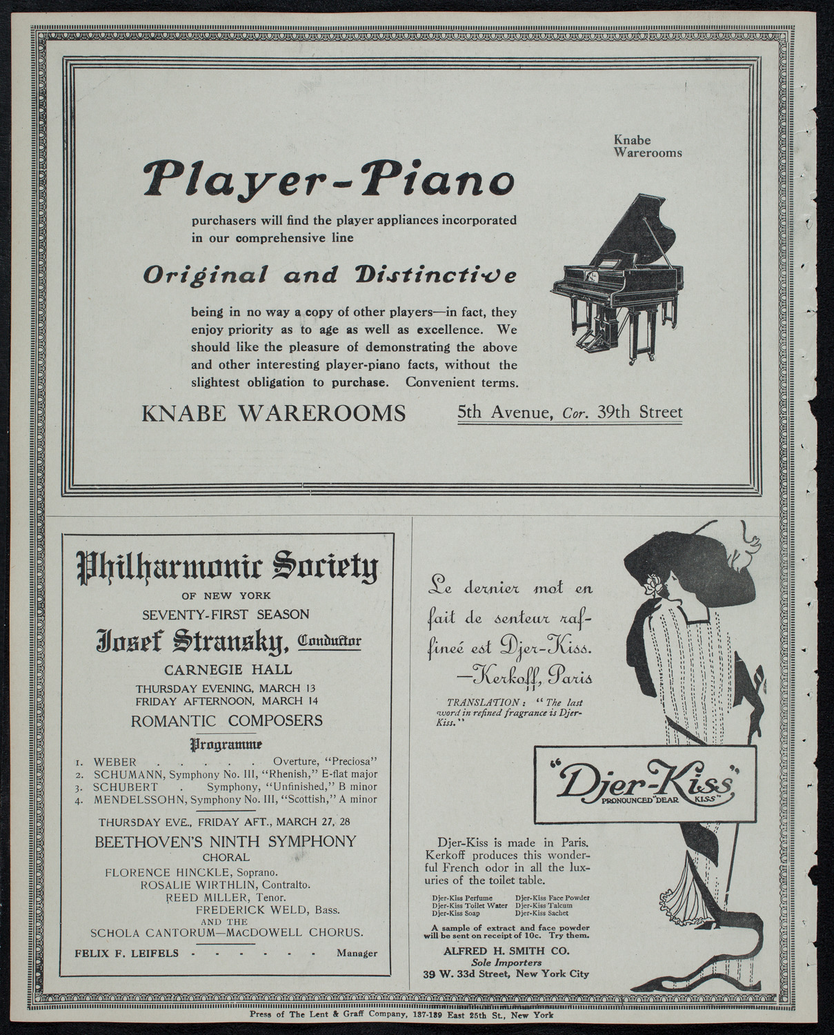 Musical Art Society of New York, March 11, 1913, program page 12