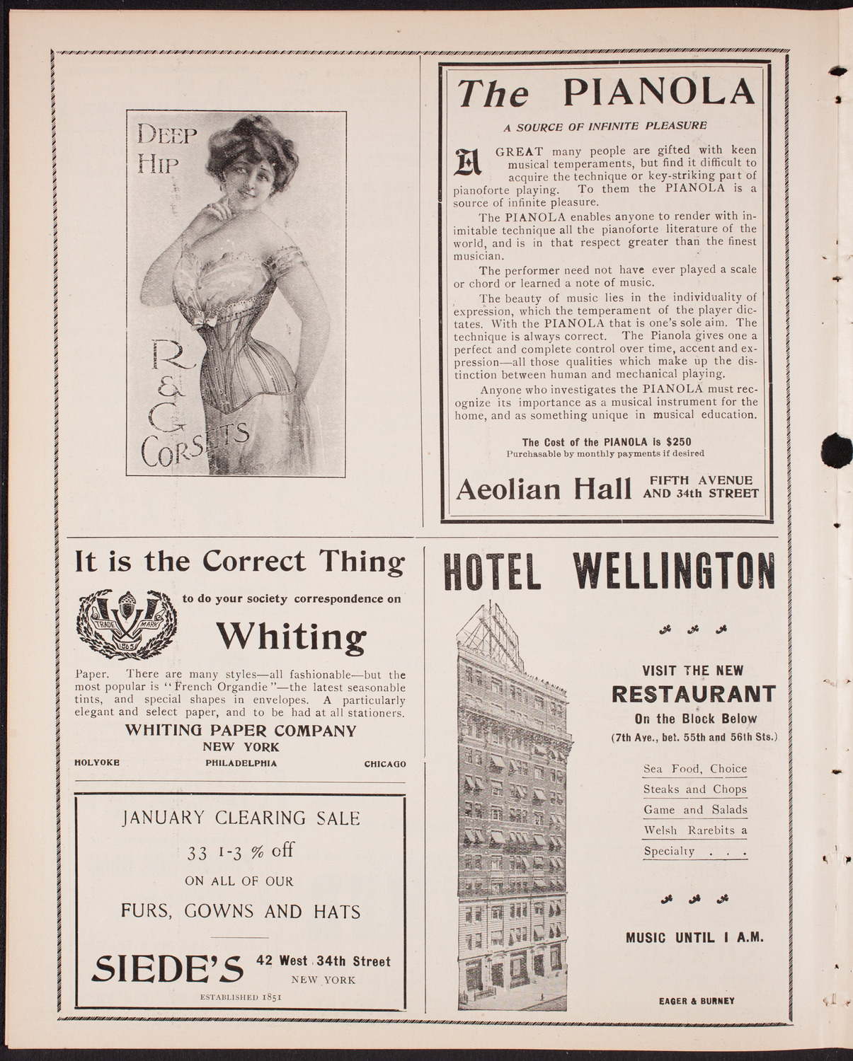 Benefit: New York College of Music Free Scholarship Fund, January 22, 1903, program page 6