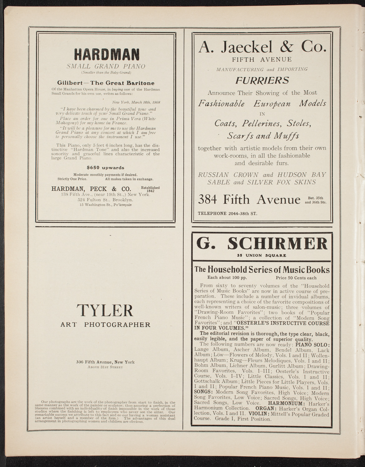 Johanna Gadski, Soprano, October 18, 1908, program page 8