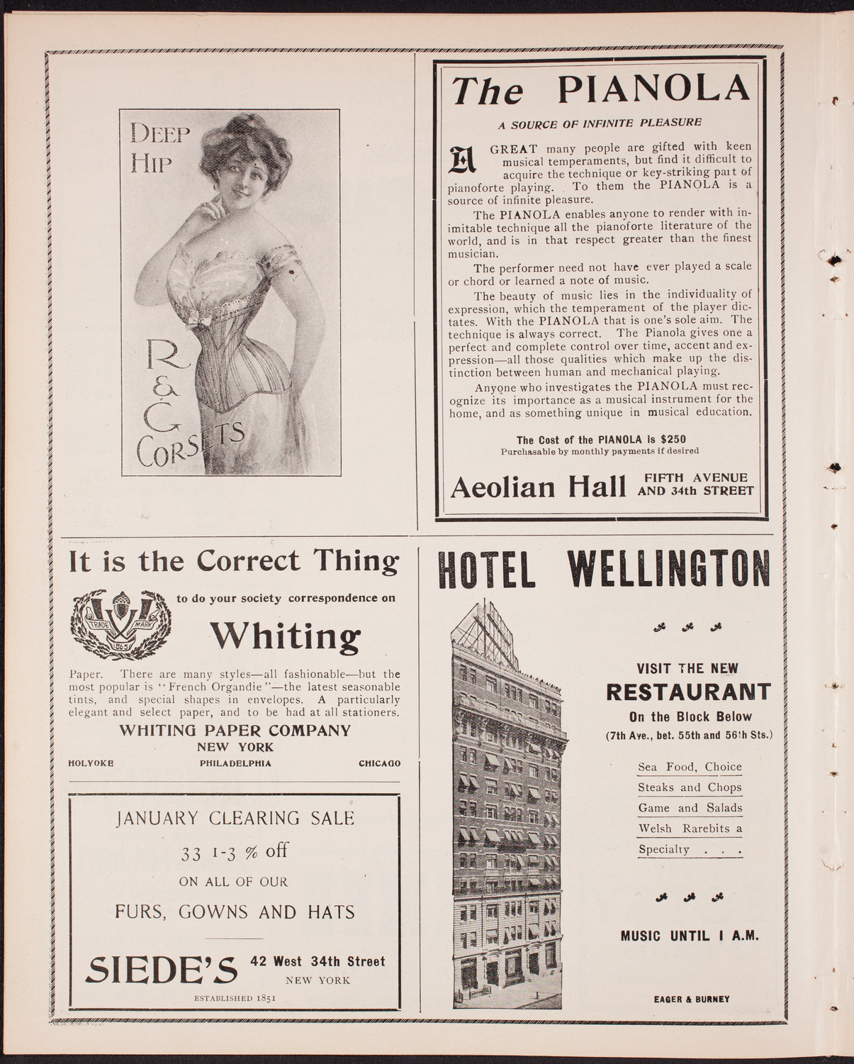 New York Philharmonic, January 10, 1903, program page 6