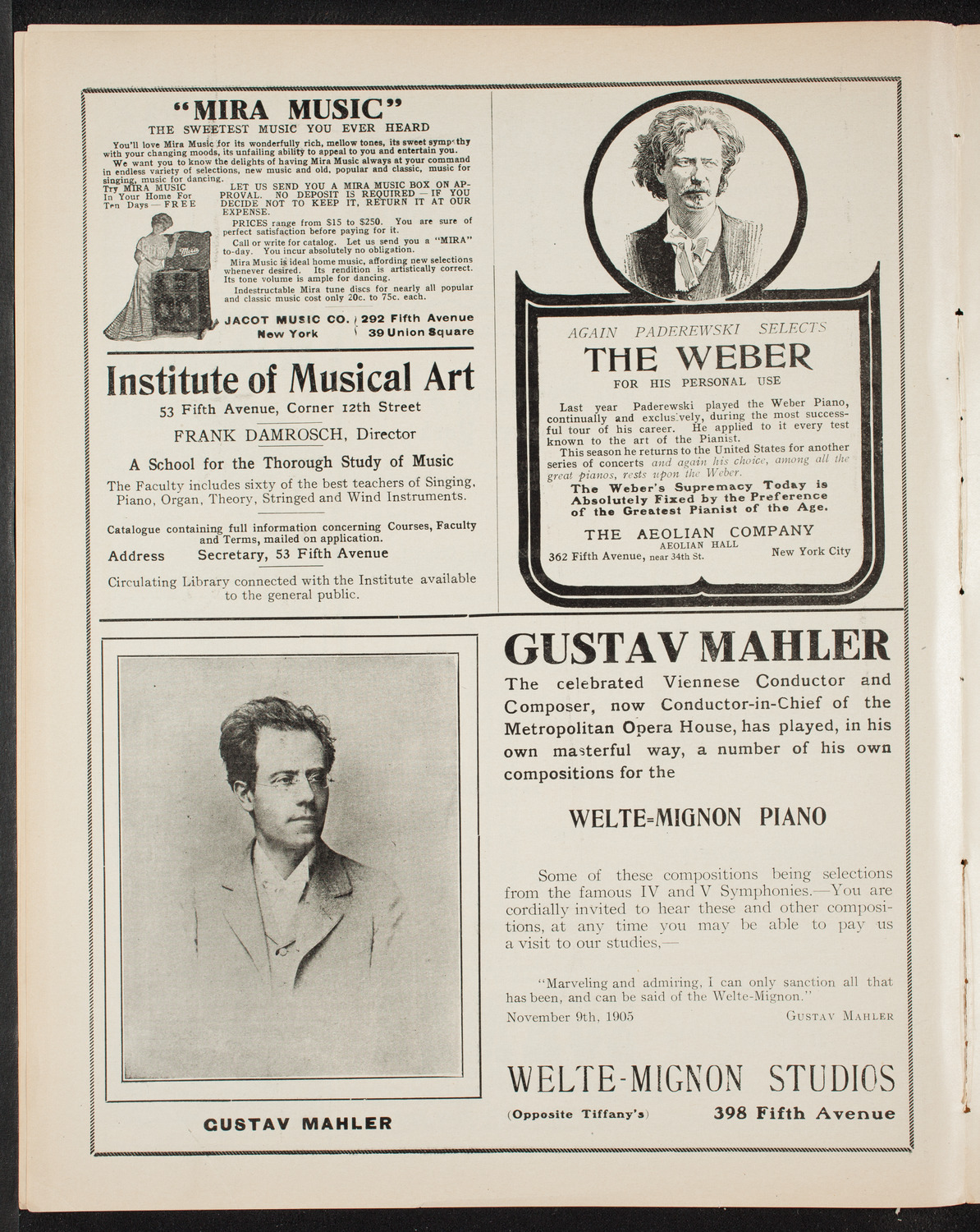 New York Symphony Orchestra, December 13, 1908, program page 6