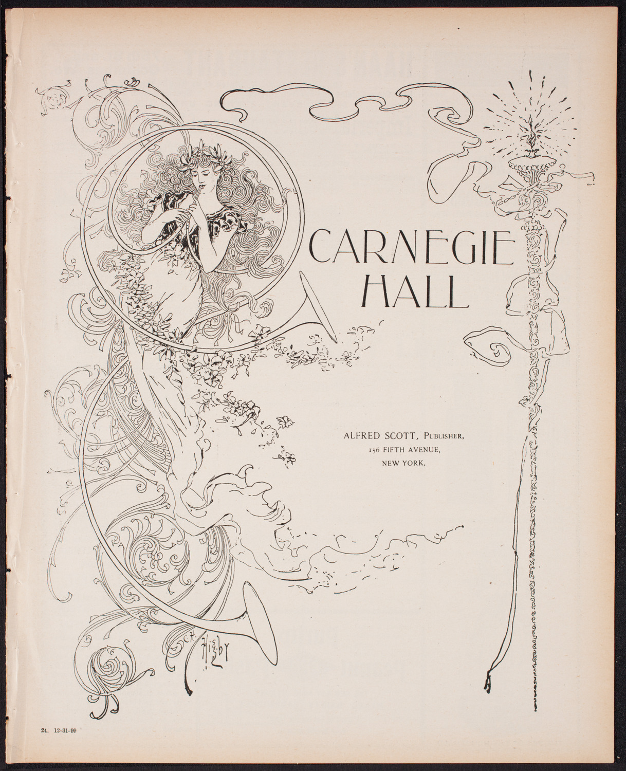 Ignacy Jan Paderewski, Piano, with the New York Symphony Orchestra, December 31, 1899, program page 1