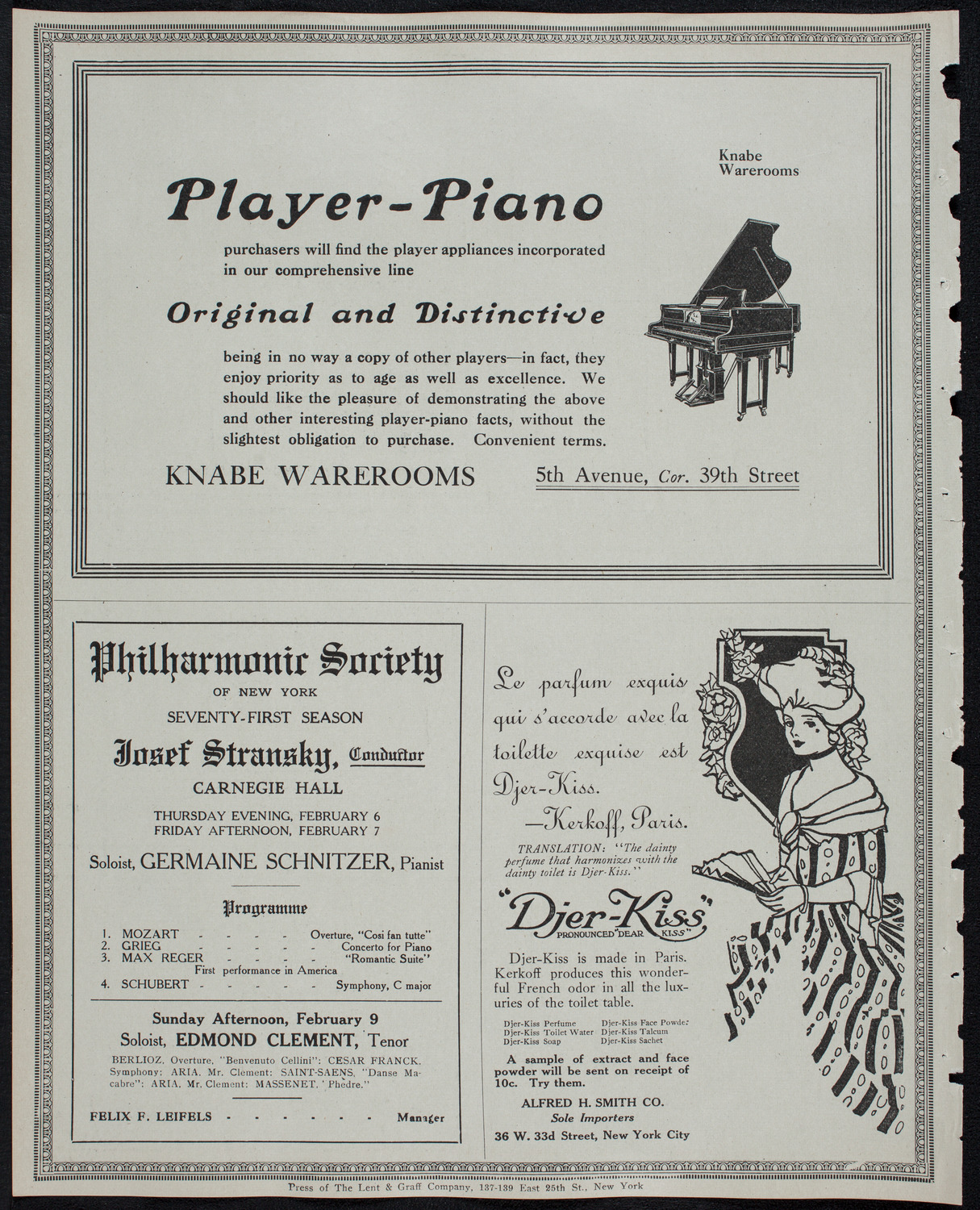 Clara Butt and Kennerley Rumford, February 4, 1913, program page 12