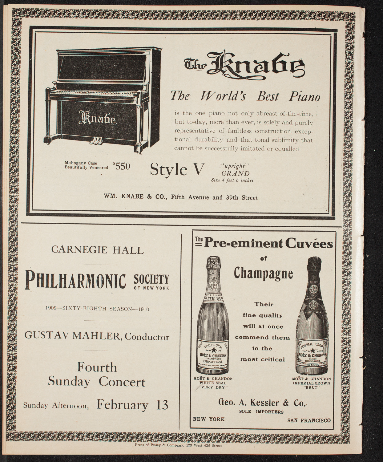 New York Philharmonic, February 3, 1910, program page 12