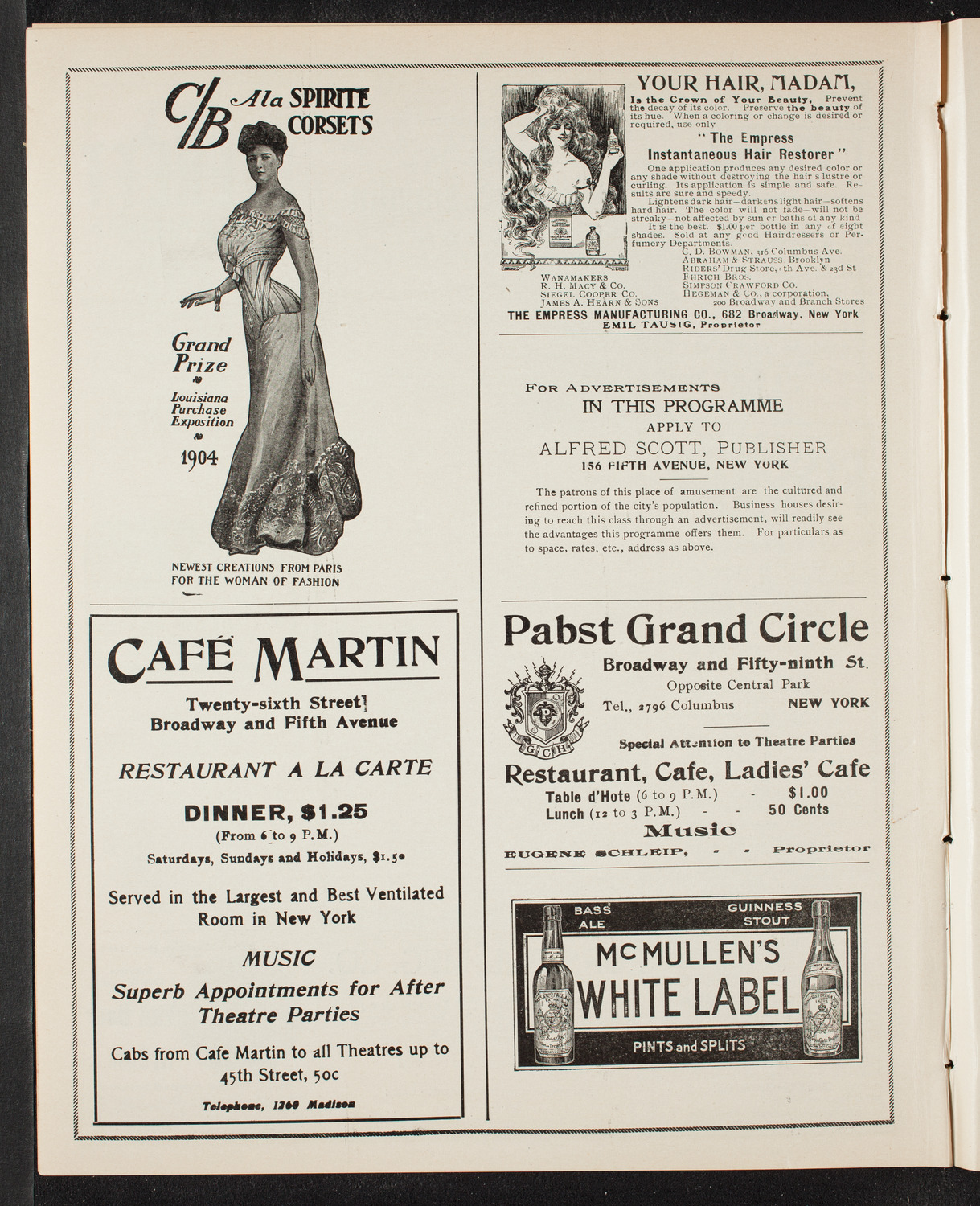 Gaelic Society Annual Concert, April 23, 1905, program page 8